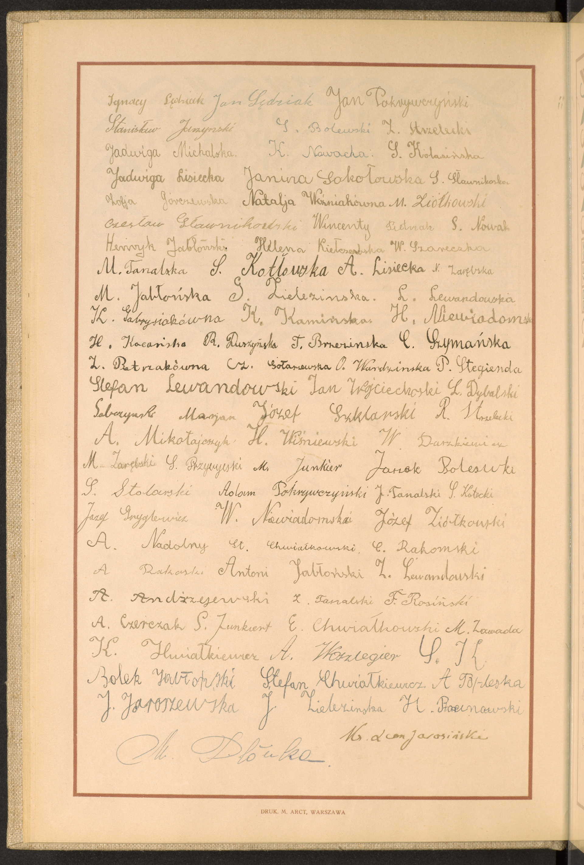 Podpis Leon Jarosiński na stronie nr 36 w tomie nr 39