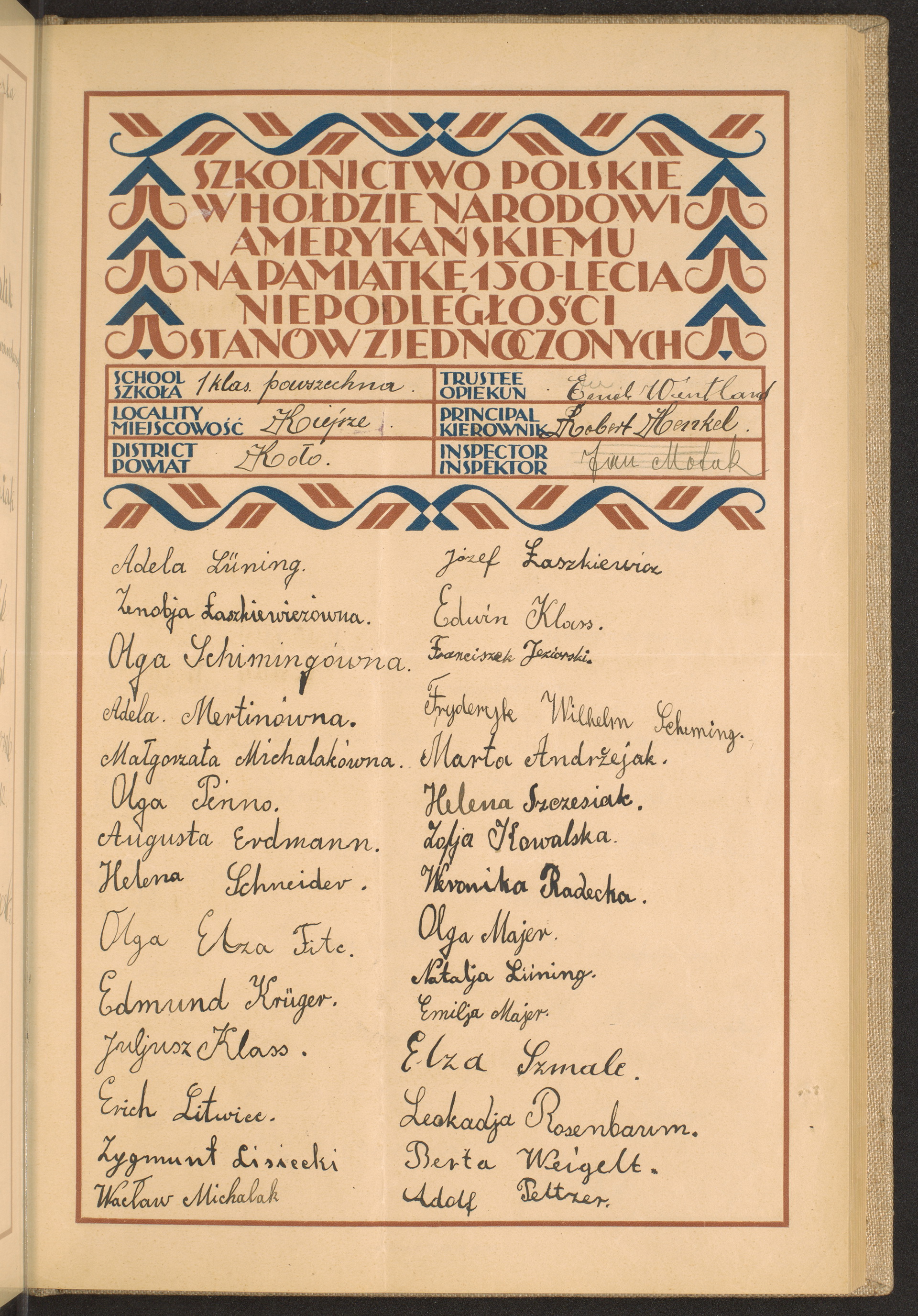 Podpis Adolf Peltzer na stronie nr 81 w tomie nr 39