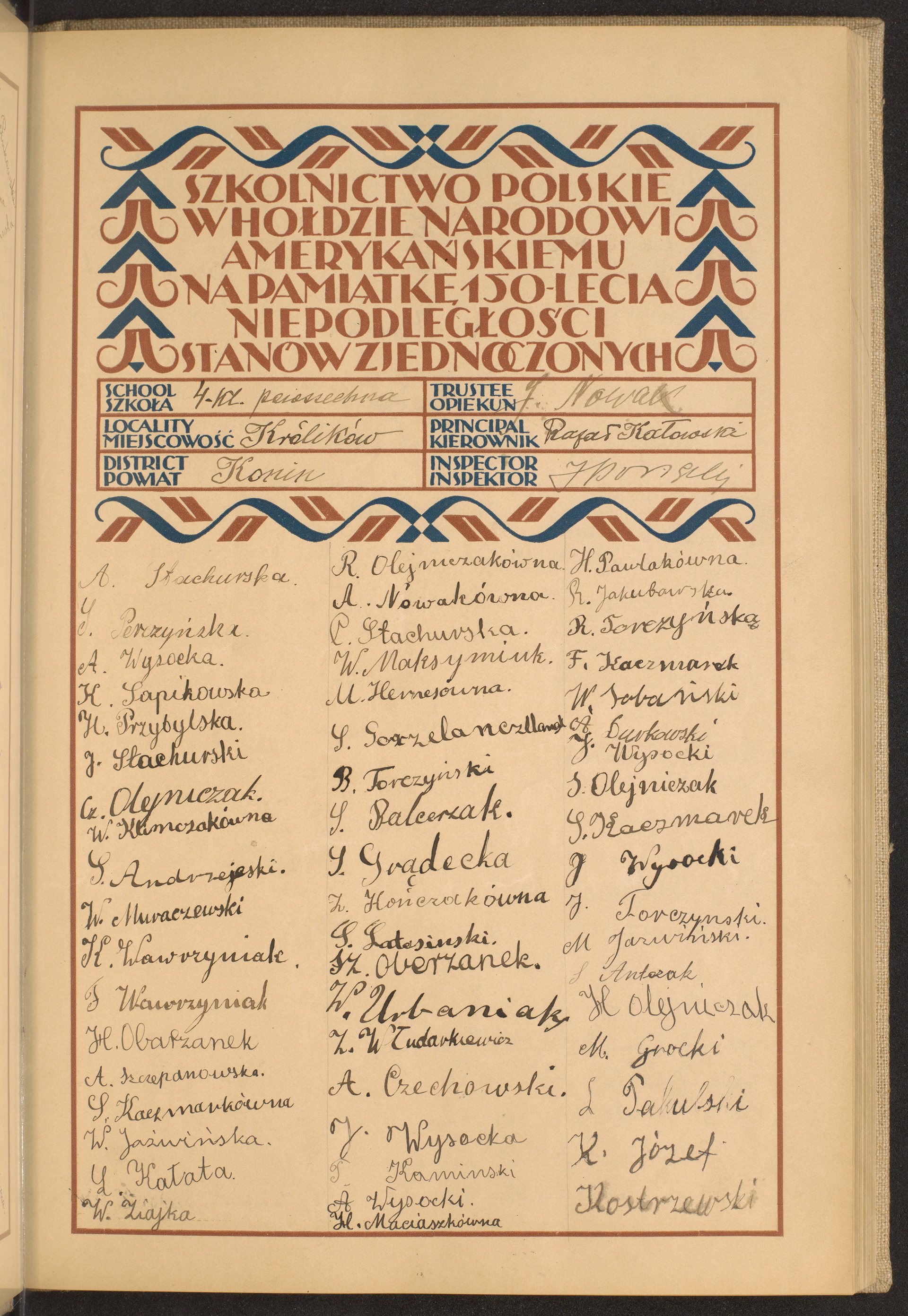 Podpis Józef Kostrzewski na stronie nr 35 w tomie nr 40