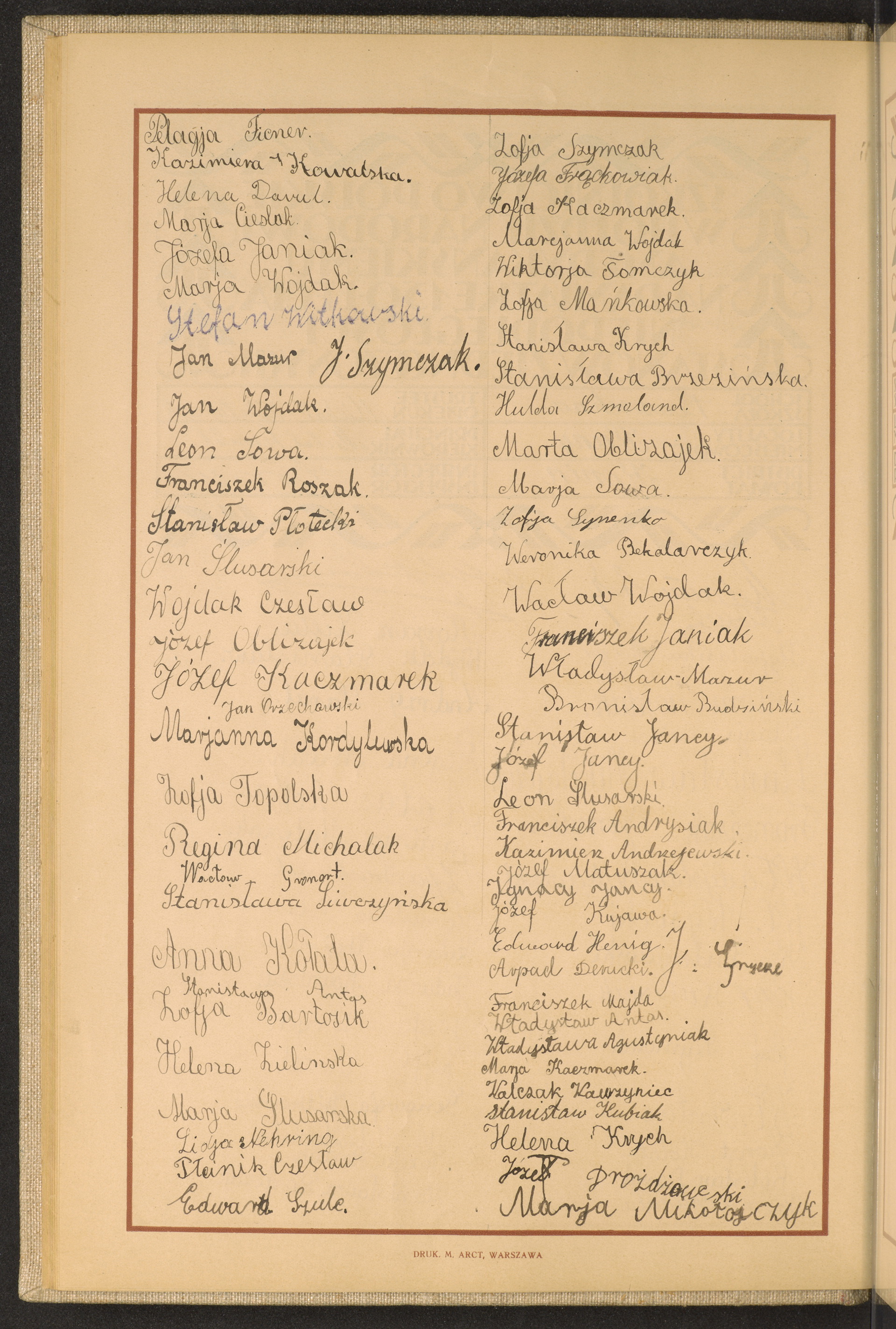 Podpis Maria Mikołajczyk na stronie nr 64 w tomie nr 40