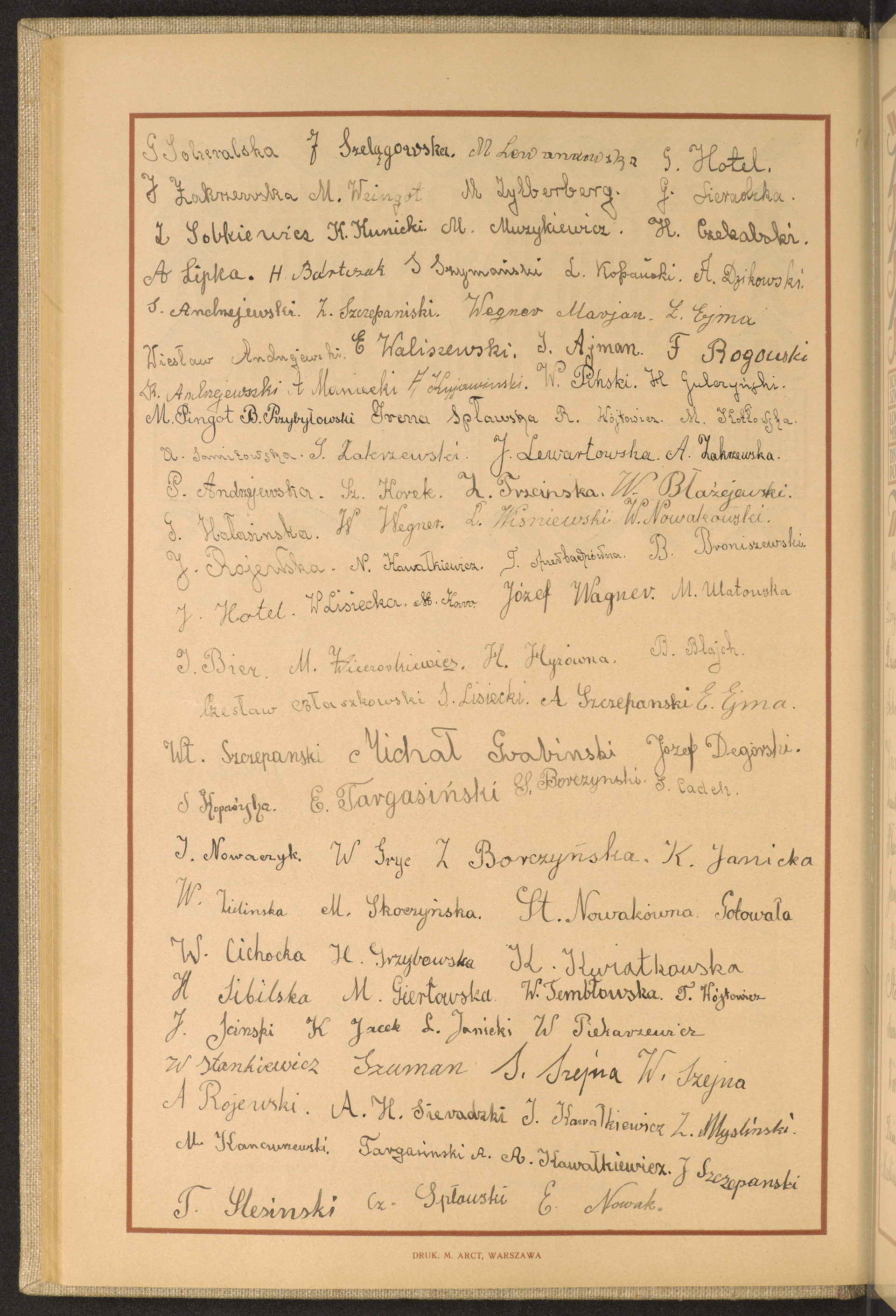 Podpis E. Nowak na stronie nr 94 w tomie nr 40