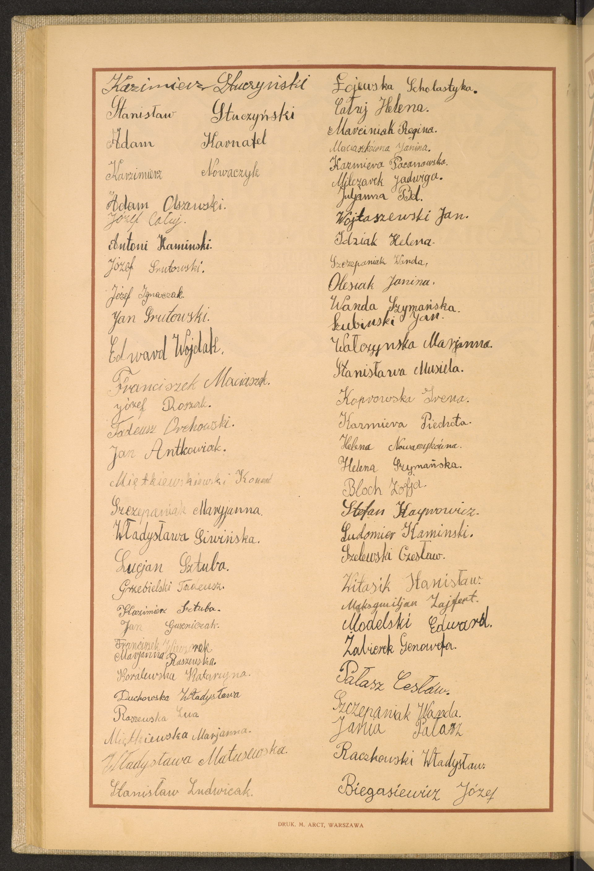 Podpis Zofia Bloch na stronie nr 156 w tomie nr 40