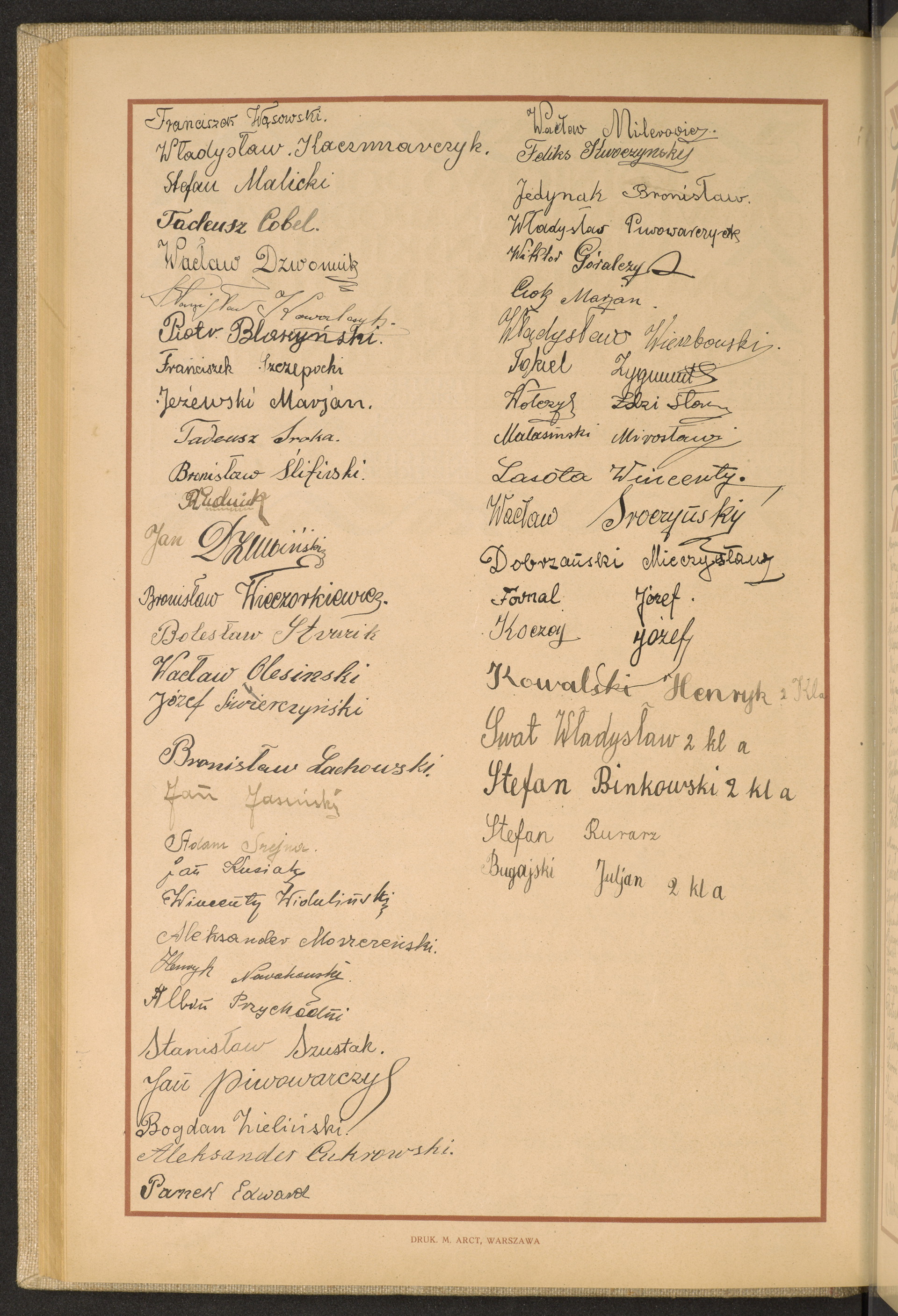 Podpis Stefan Rurarz na stronie nr 160 w tomie nr 40