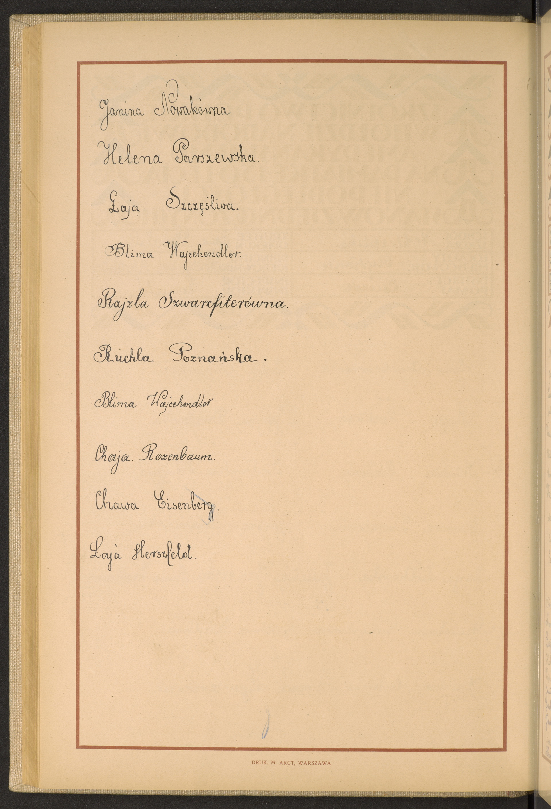 Podpis Janina Nowak na stronie nr 172 w tomie nr 40