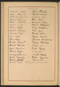 Podpis Józefa Baran na stronie nr 212 w tomie nr 40