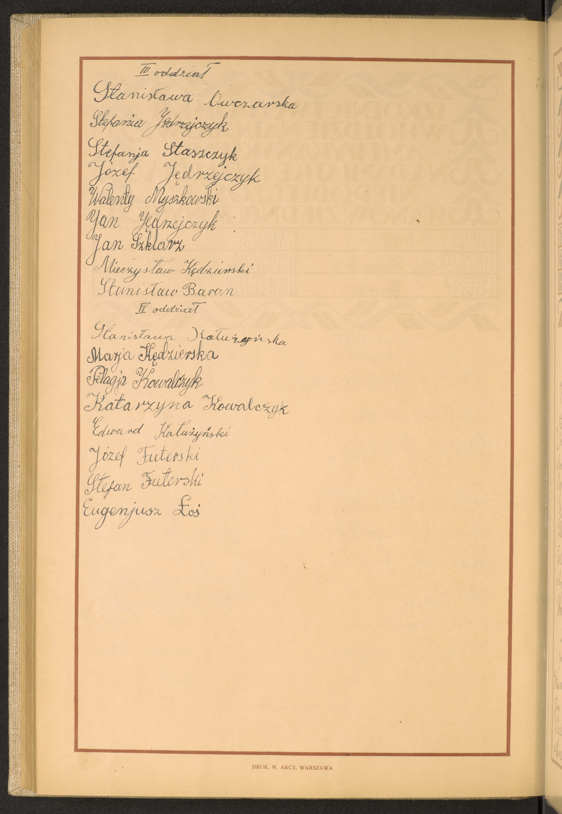 Podpis Stanisława Owczarska na stronie nr 270 w tomie nr 40