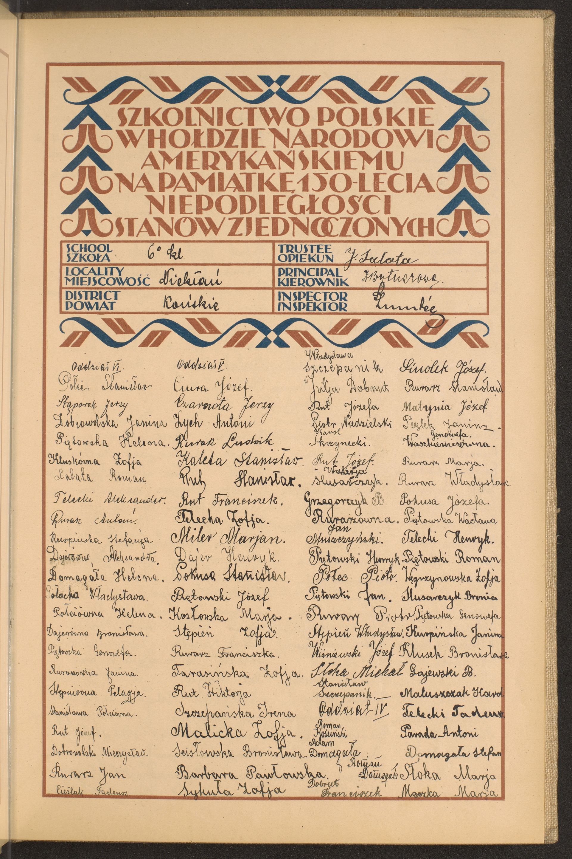 Podpis Maria Mączka na stronie nr 25 w tomie nr 41