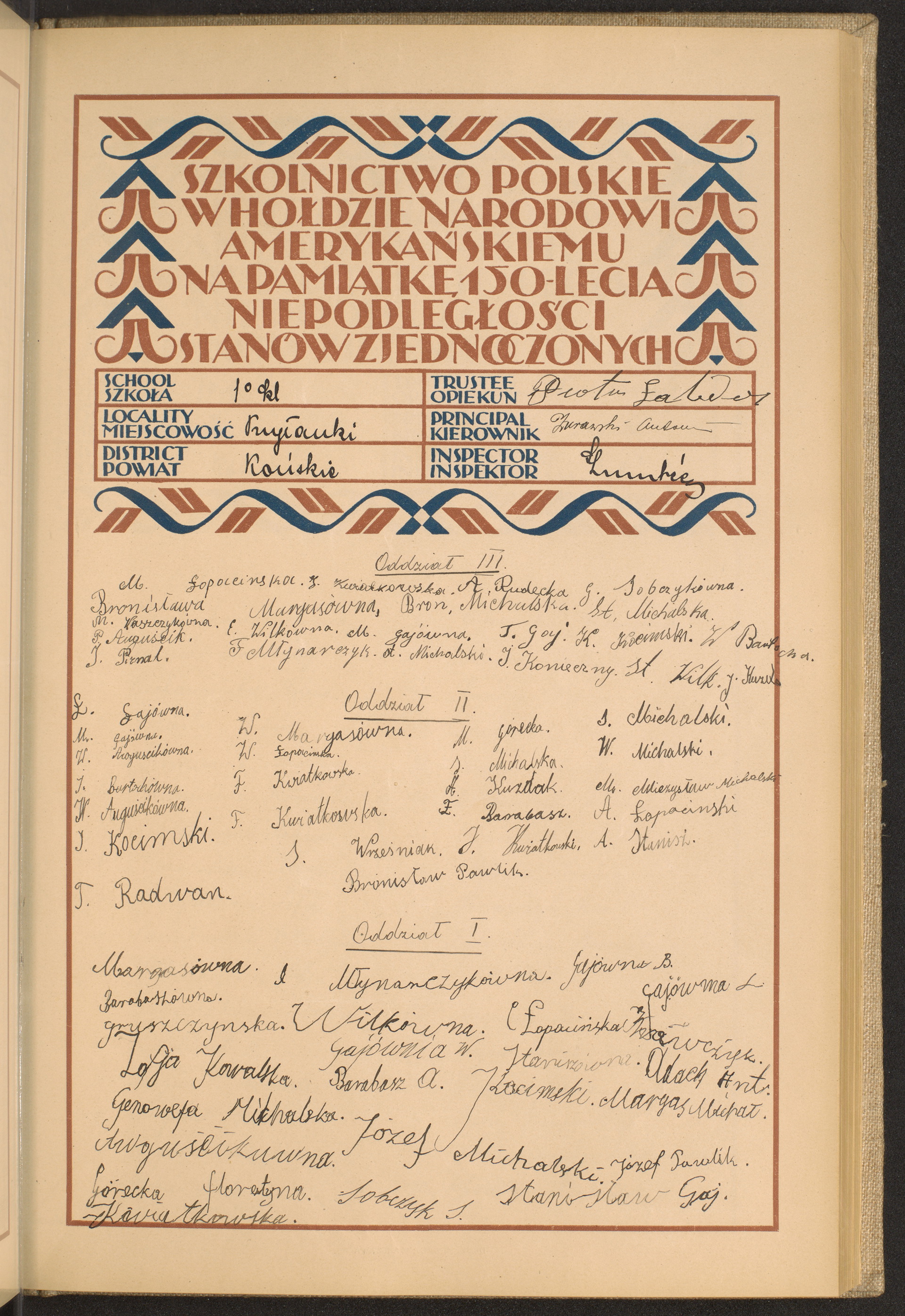 Podpis Piotr nieczytelny podpis na stronie nr 51 w tomie nr 41