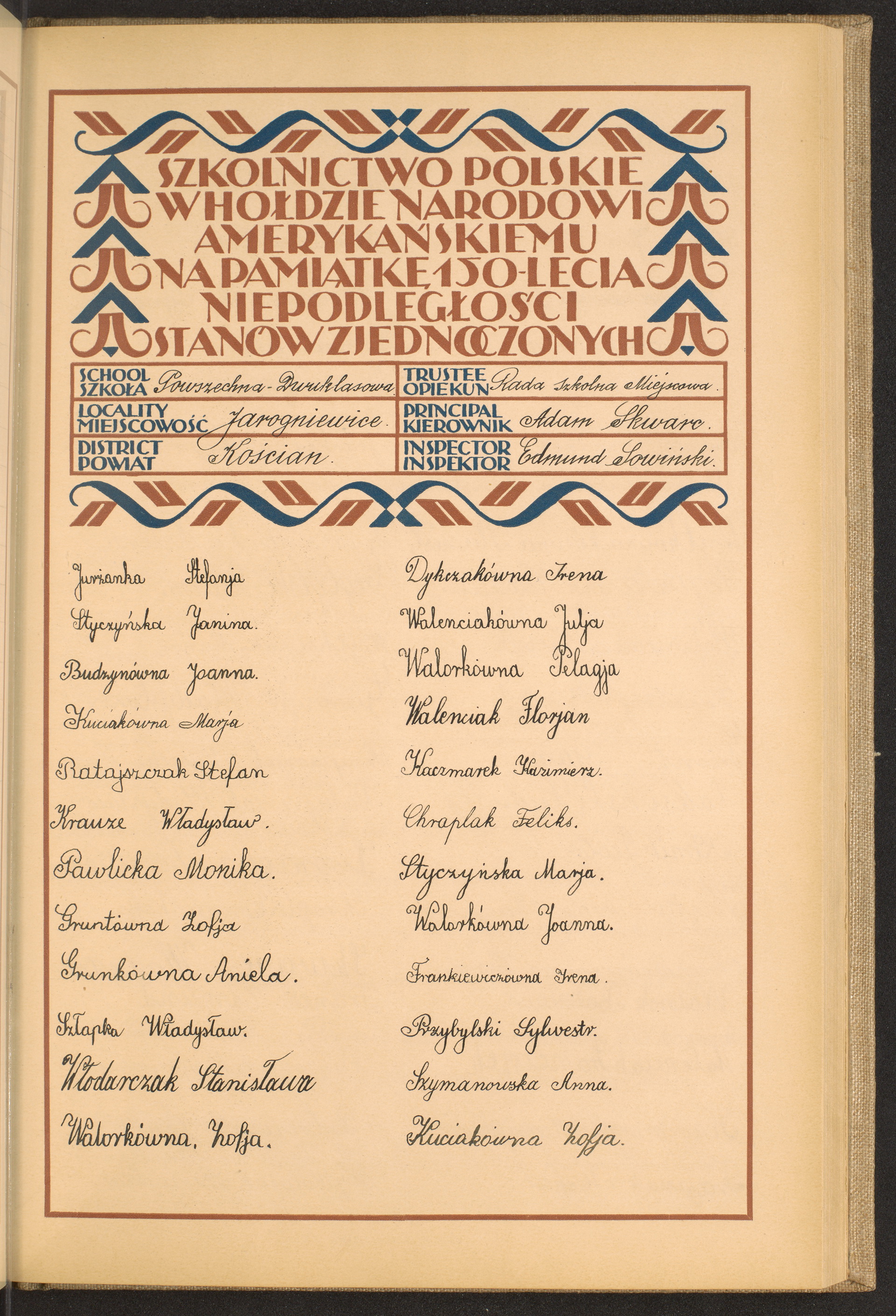 Podpis Pelagia Walorek na stronie nr 143 w tomie nr 42