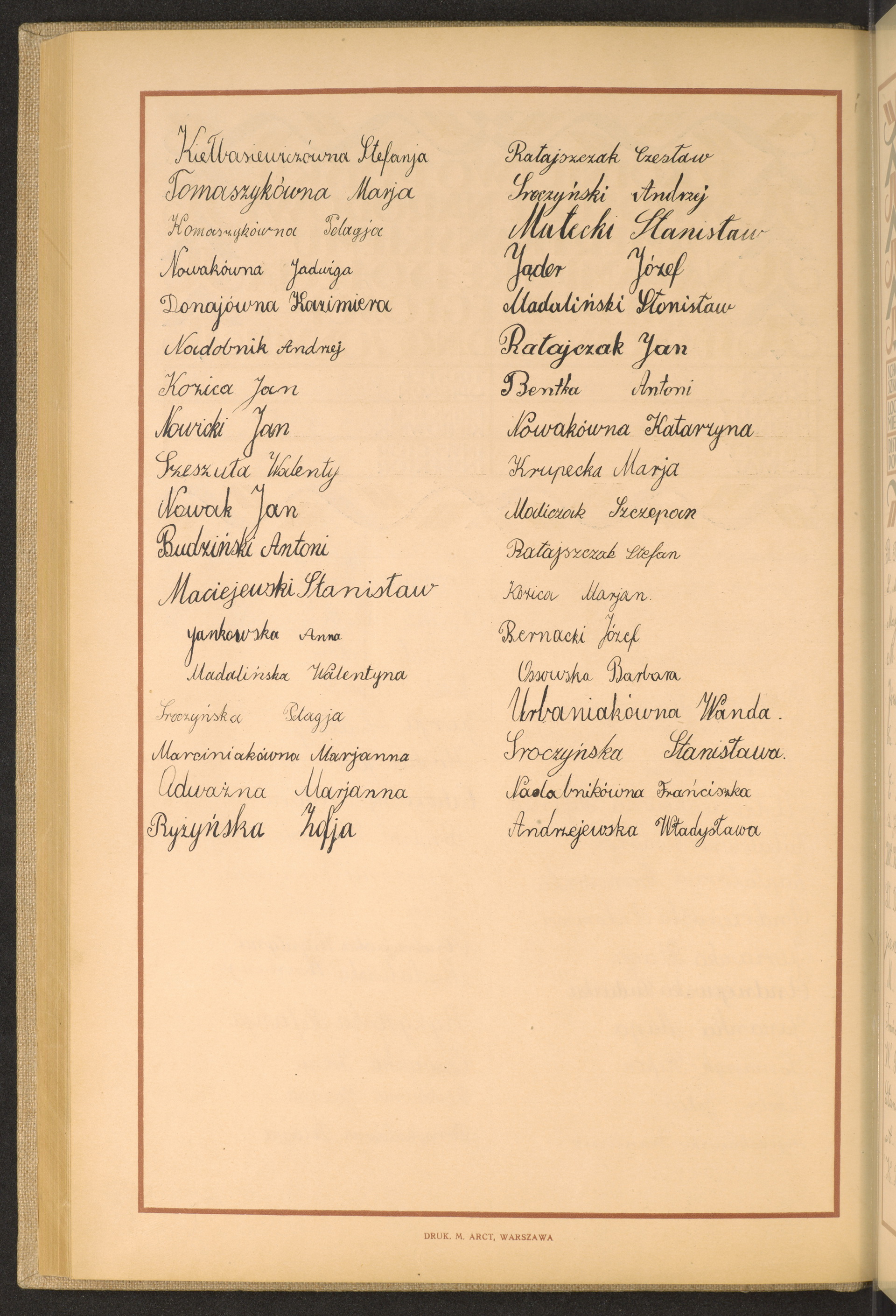 Podpis Stefania Kiełbasiewicz na stronie nr 168 w tomie nr 42