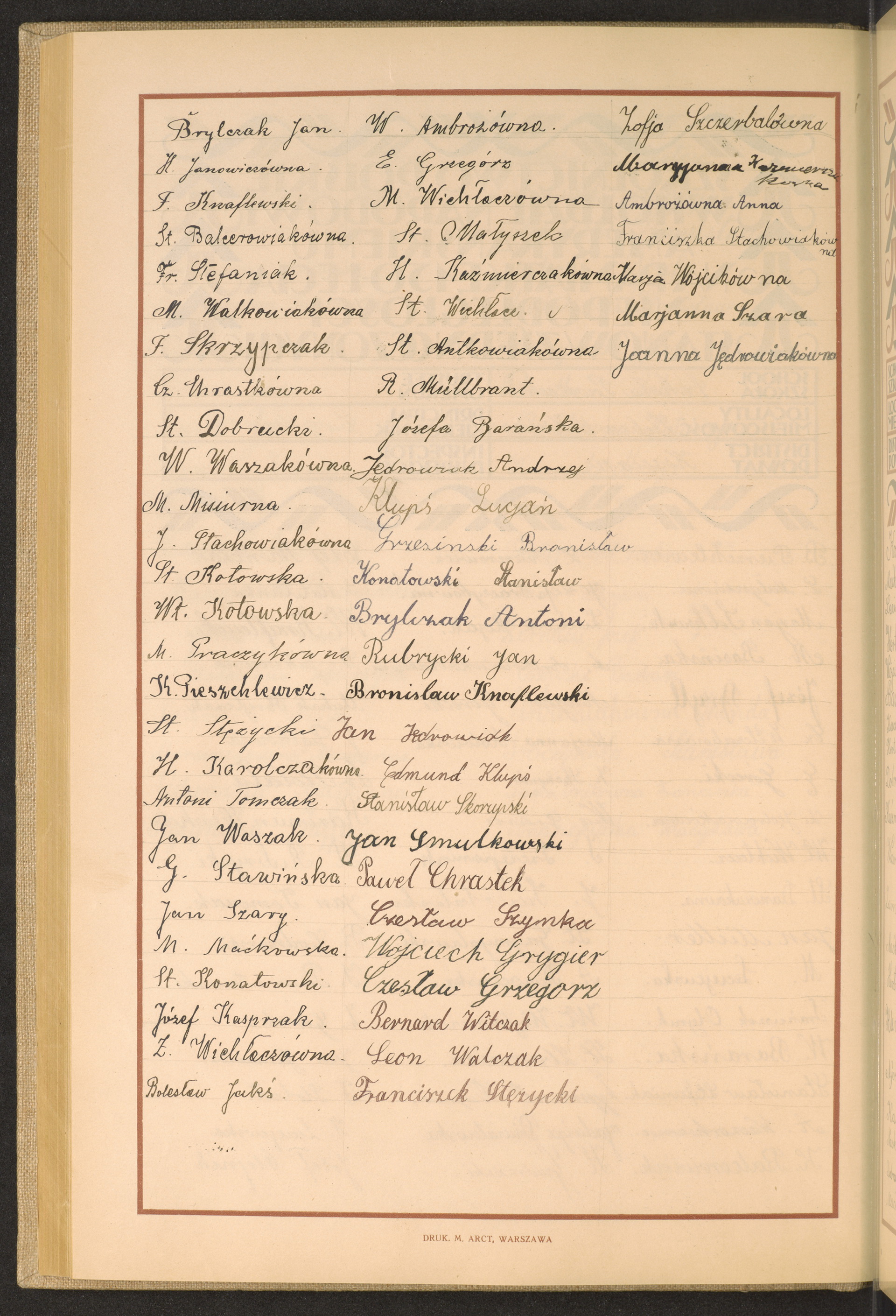 Podpis St. Dobrucka na stronie nr 170 w tomie nr 42