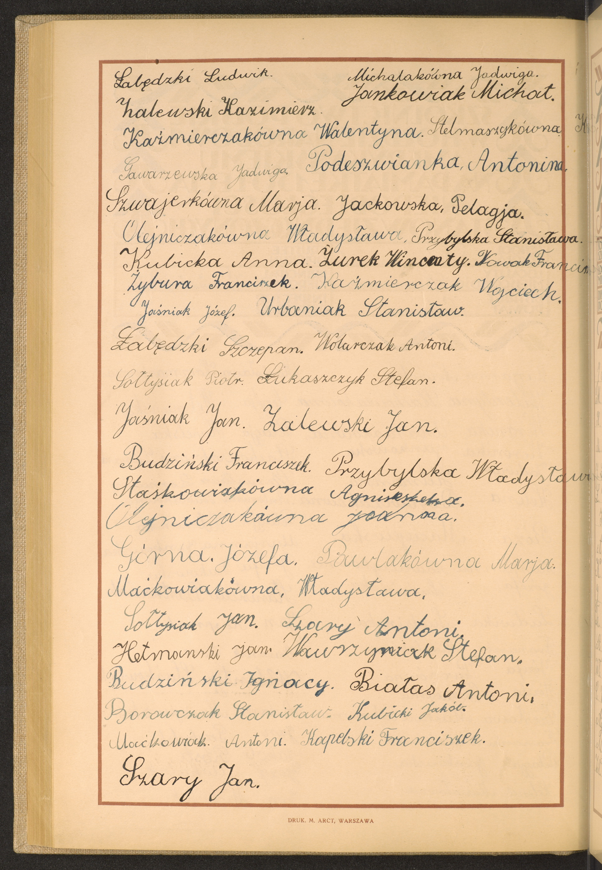 Podpis Ludwik Łabędzki na stronie nr 212 w tomie nr 42