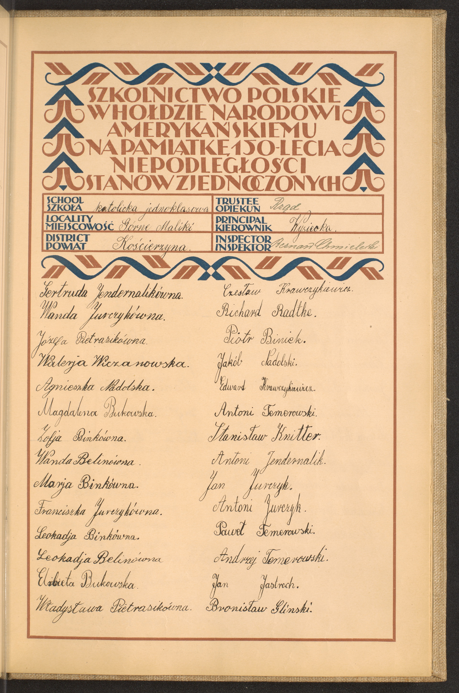 Podpis  Wysiecka na stronie nr 275 w tomie nr 42