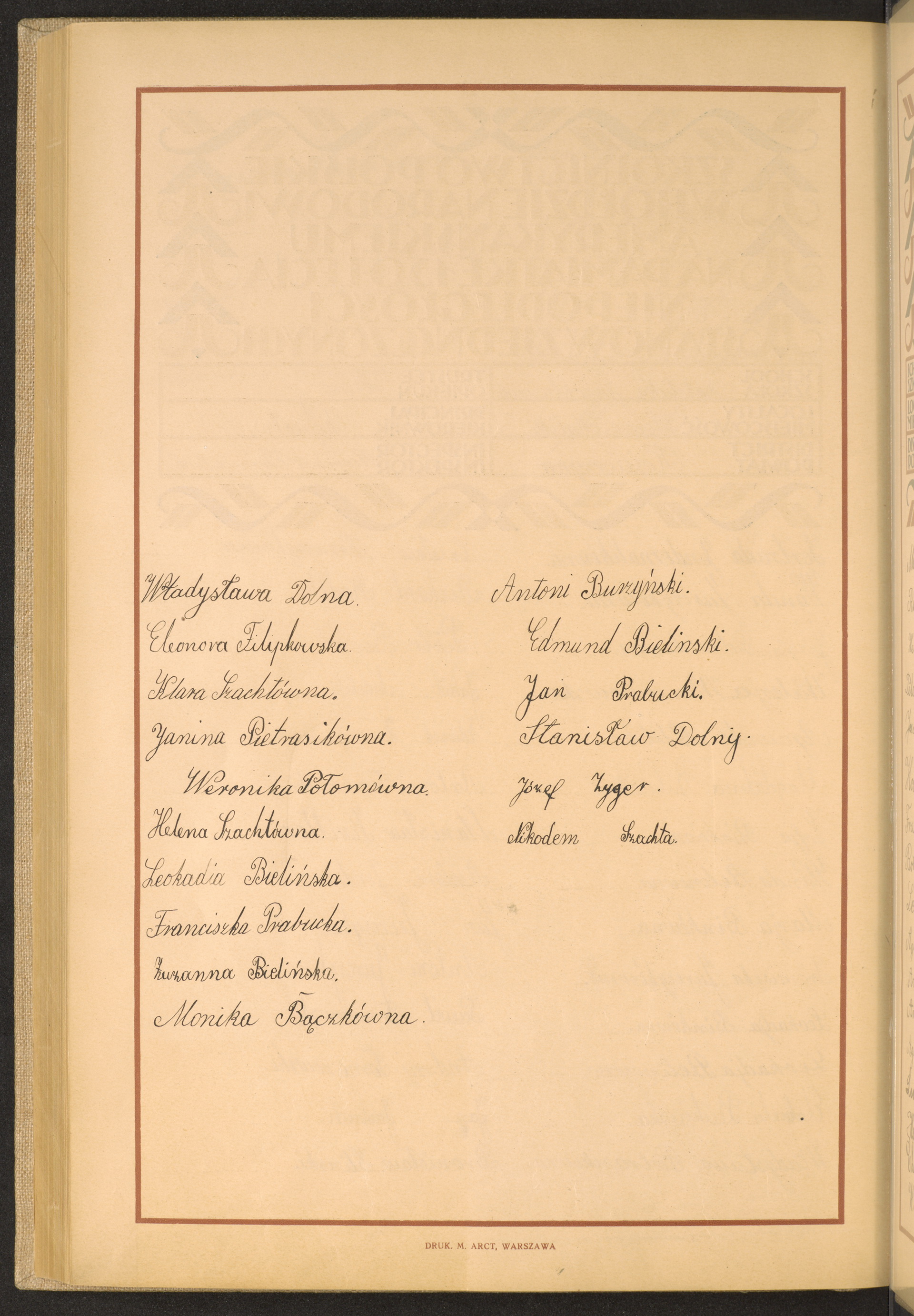 Podpis Władysława Dolna na stronie nr 276 w tomie nr 42