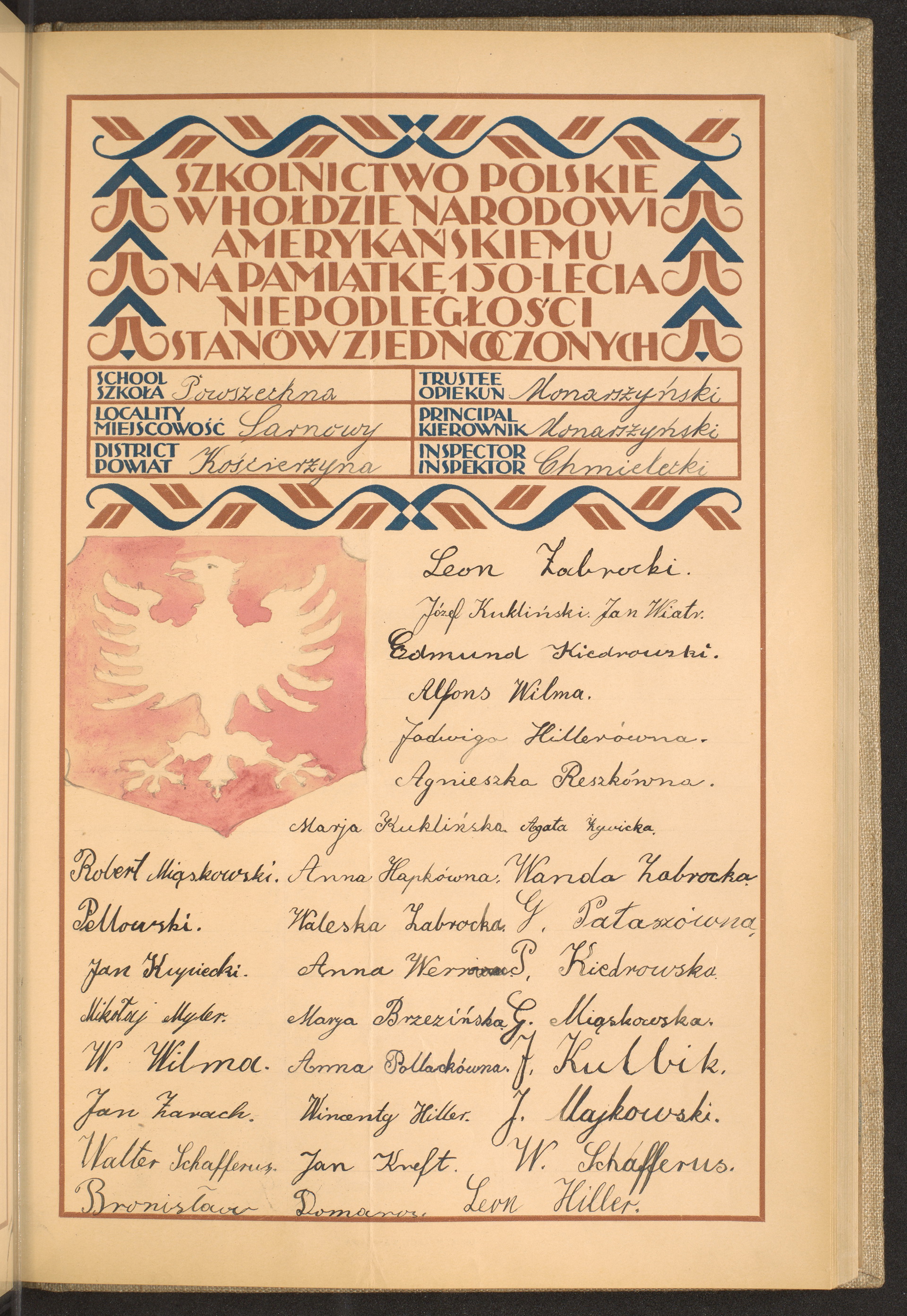 Podpis Leon Hiller na stronie nr 93 w tomie nr 43