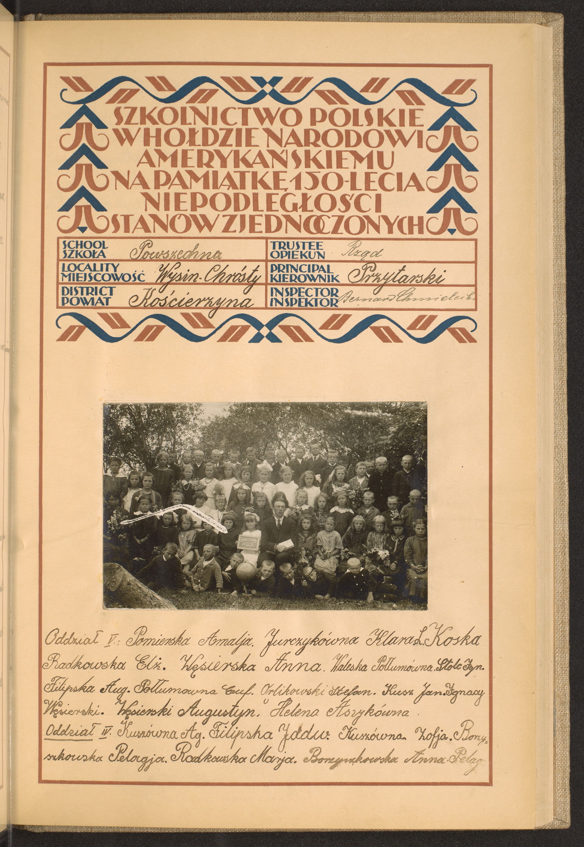 Podpis  Przytarski na stronie nr 127 w tomie nr 43