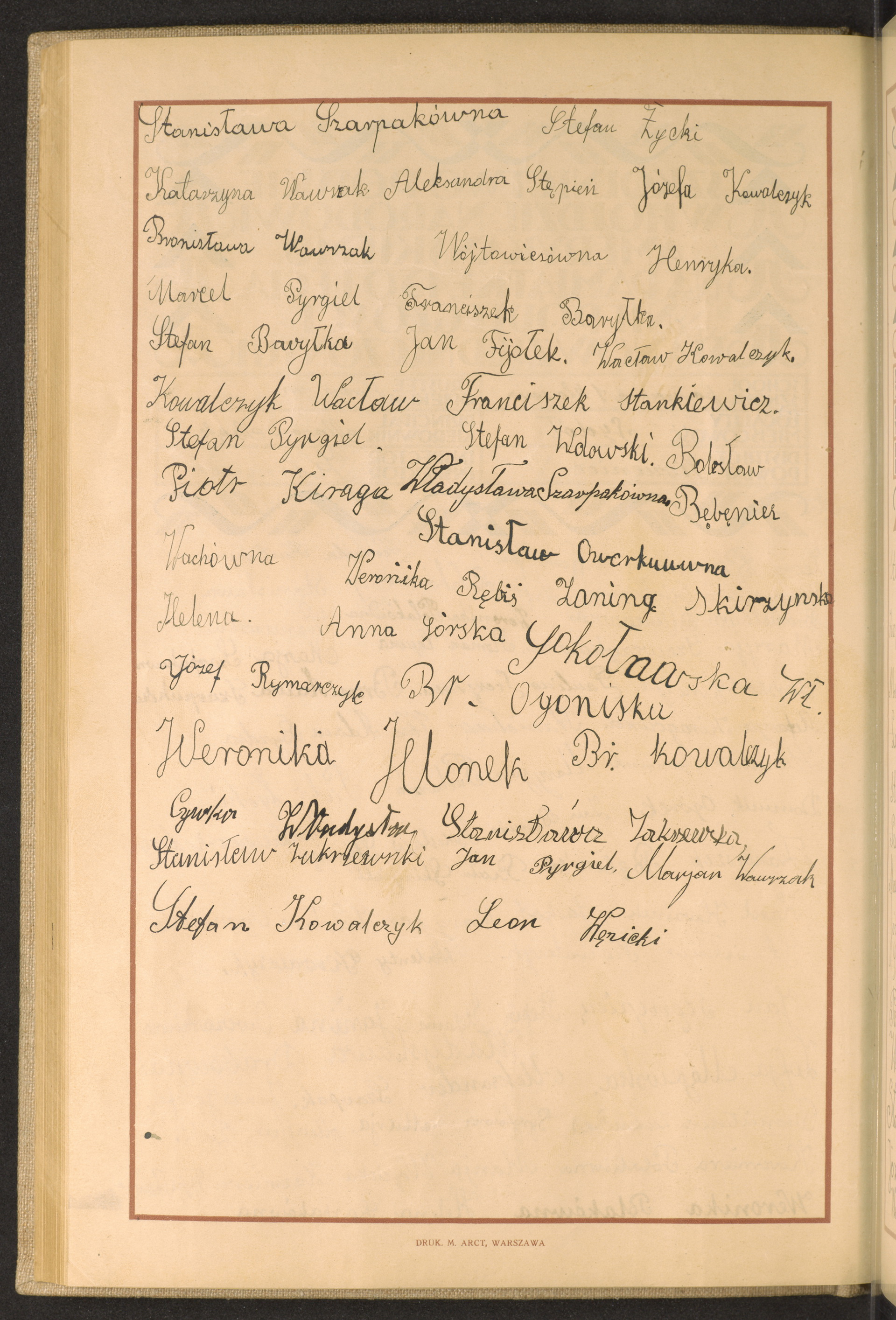 Podpis Jan Fijołek na stronie nr 134 w tomie nr 43