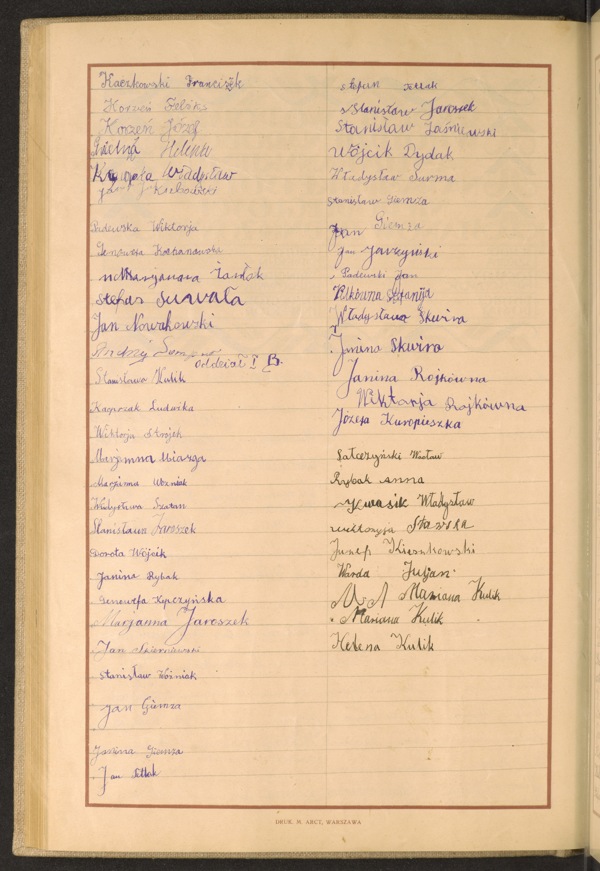 Podpis Helena Kulik na stronie nr 162 w tomie nr 43