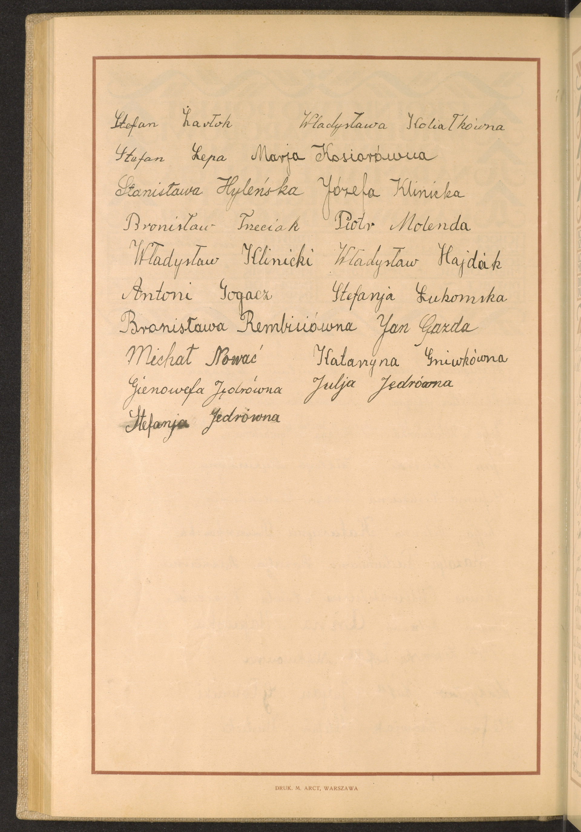 Podpis Julia Jędra na stronie nr 210 w tomie nr 43