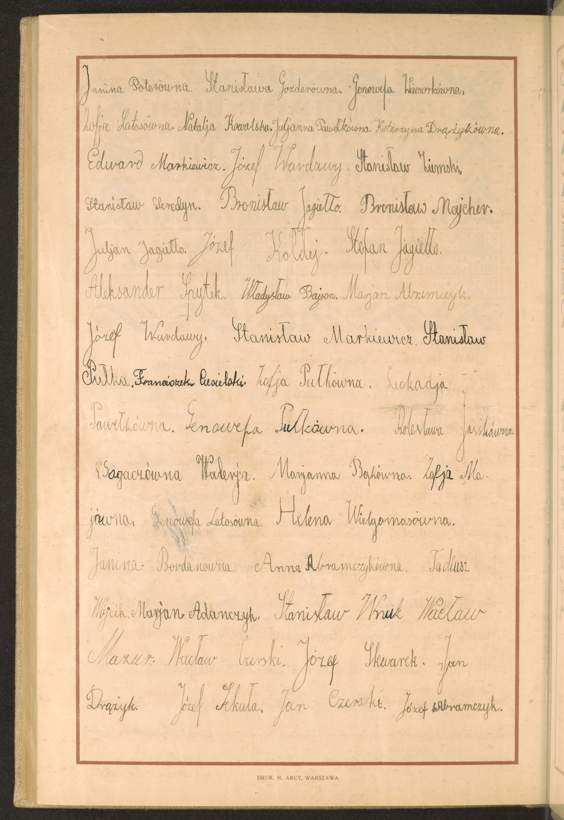 Podpis Józef Abramczyk na stronie nr 274 w tomie nr 43