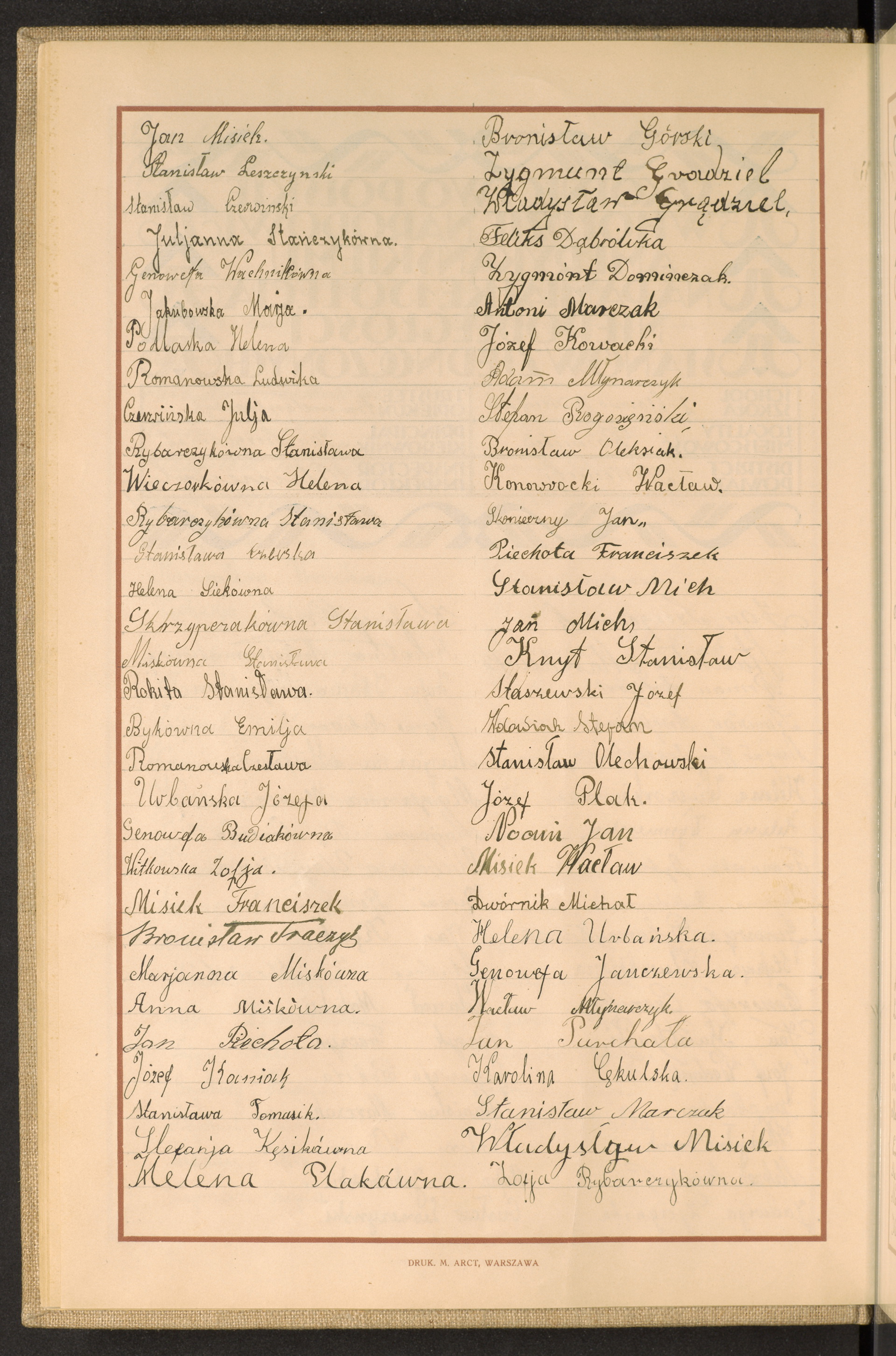 Podpis Adam Młynarczyk na stronie nr 32 w tomie nr 44