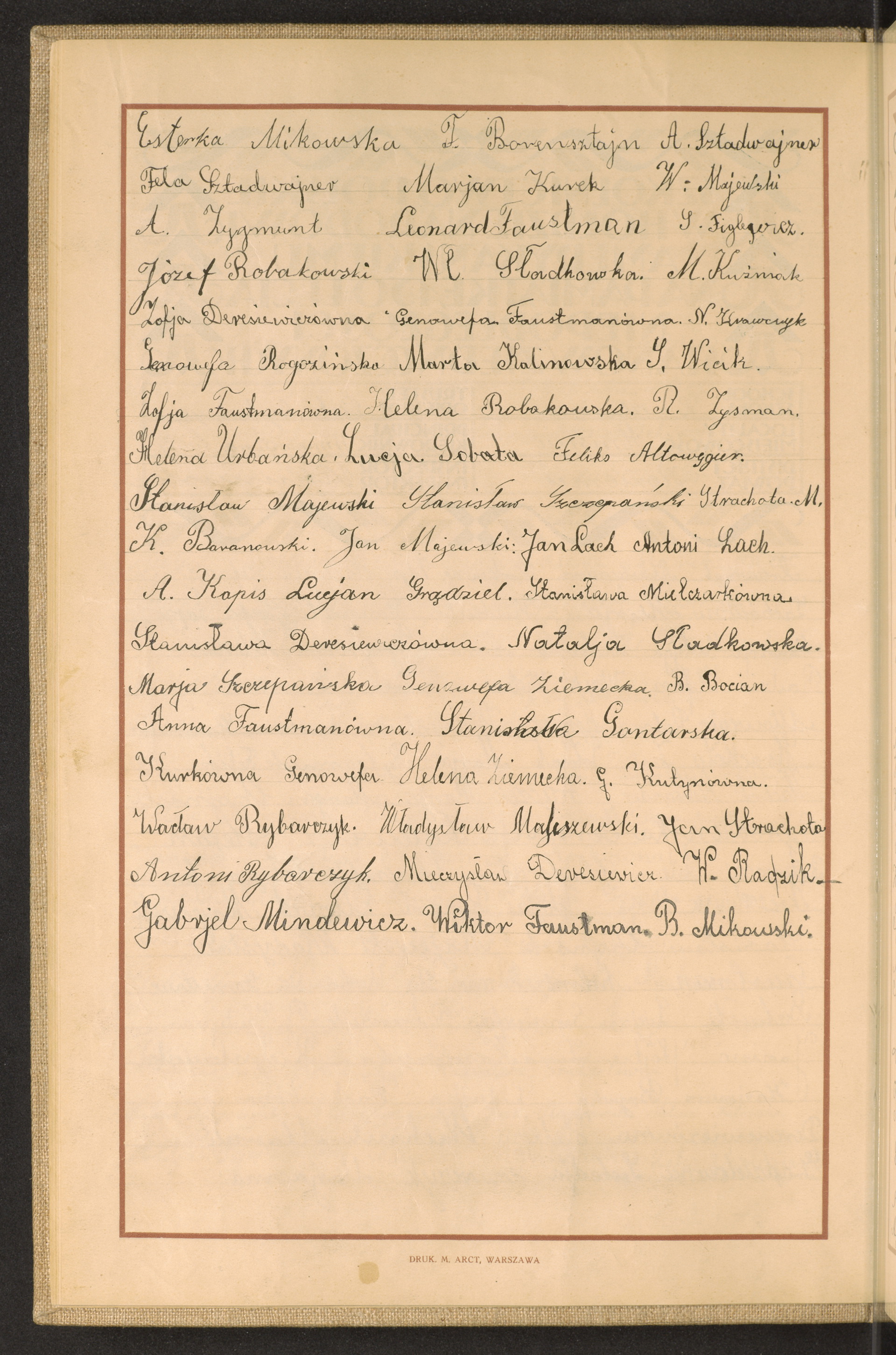 Podpis Estera Mikowska na stronie nr 38 w tomie nr 44