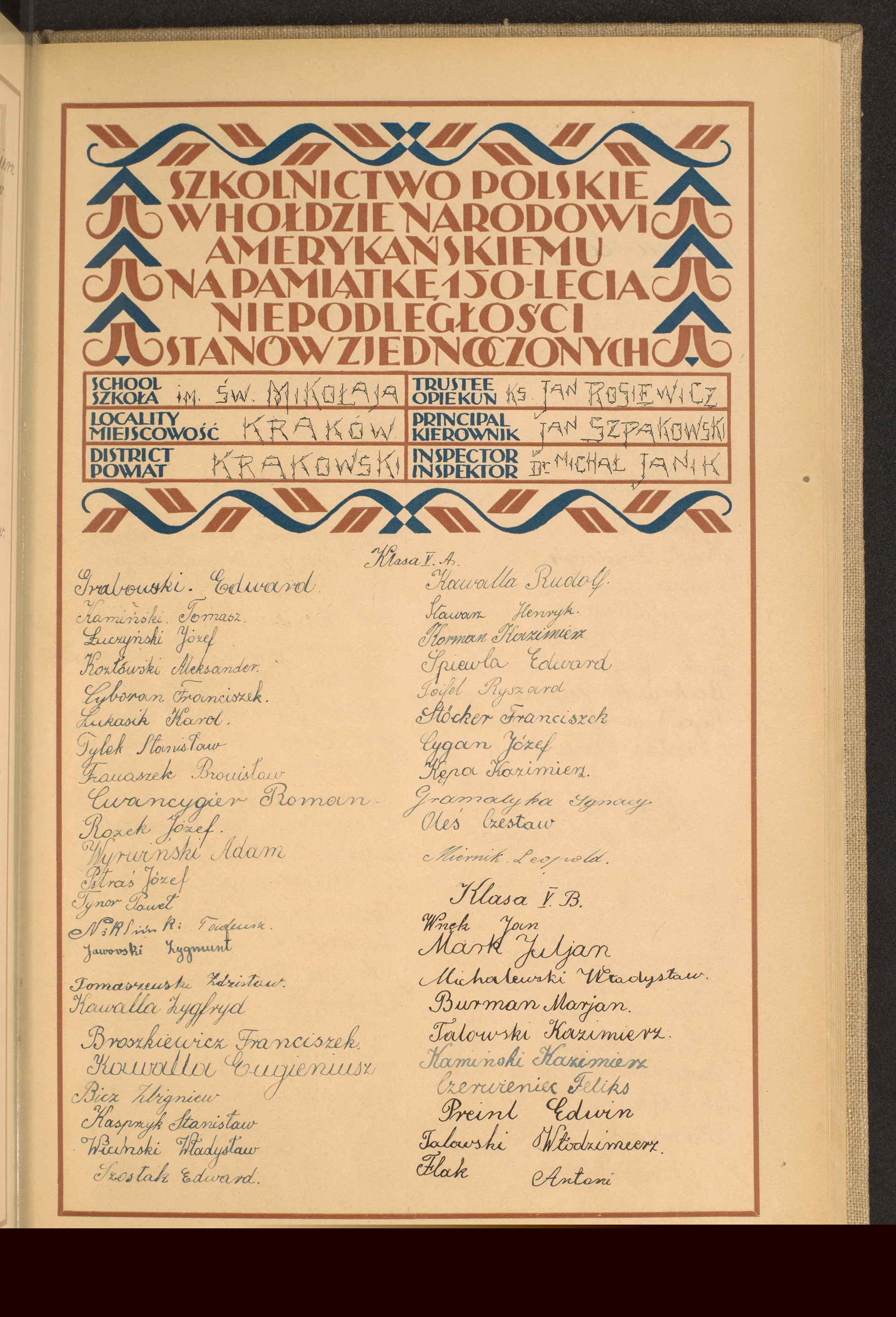 Podpis Antoni Flak na stronie nr 171 w tomie nr 44