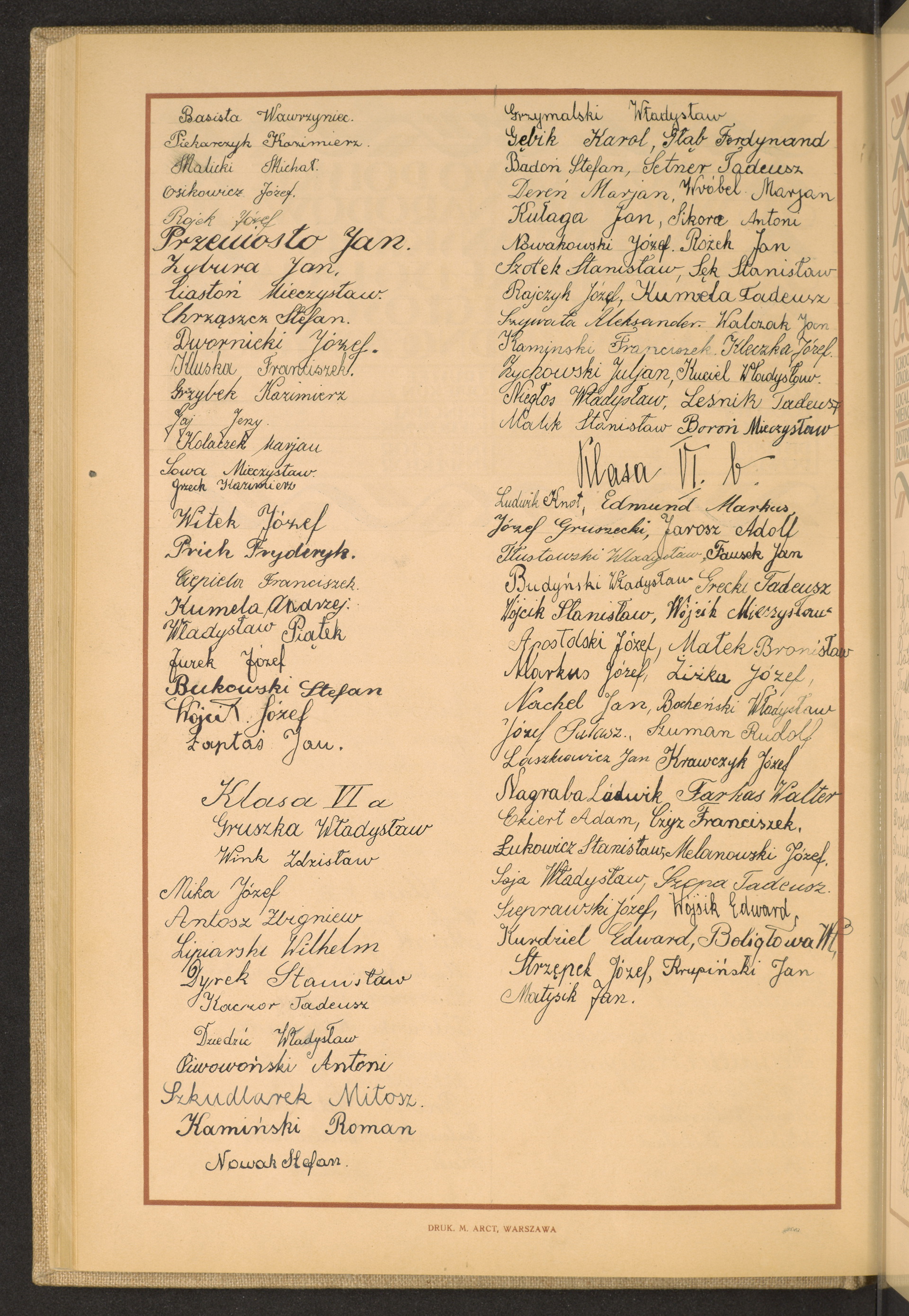 Podpis Roman Kamiński na stronie nr 172 w tomie nr 44