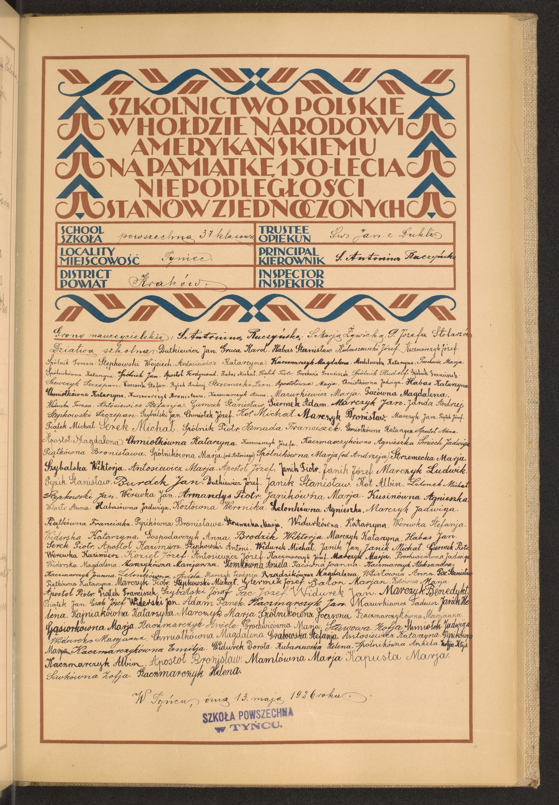 Podpis Maria Mamla na stronie nr 57 w tomie nr 45