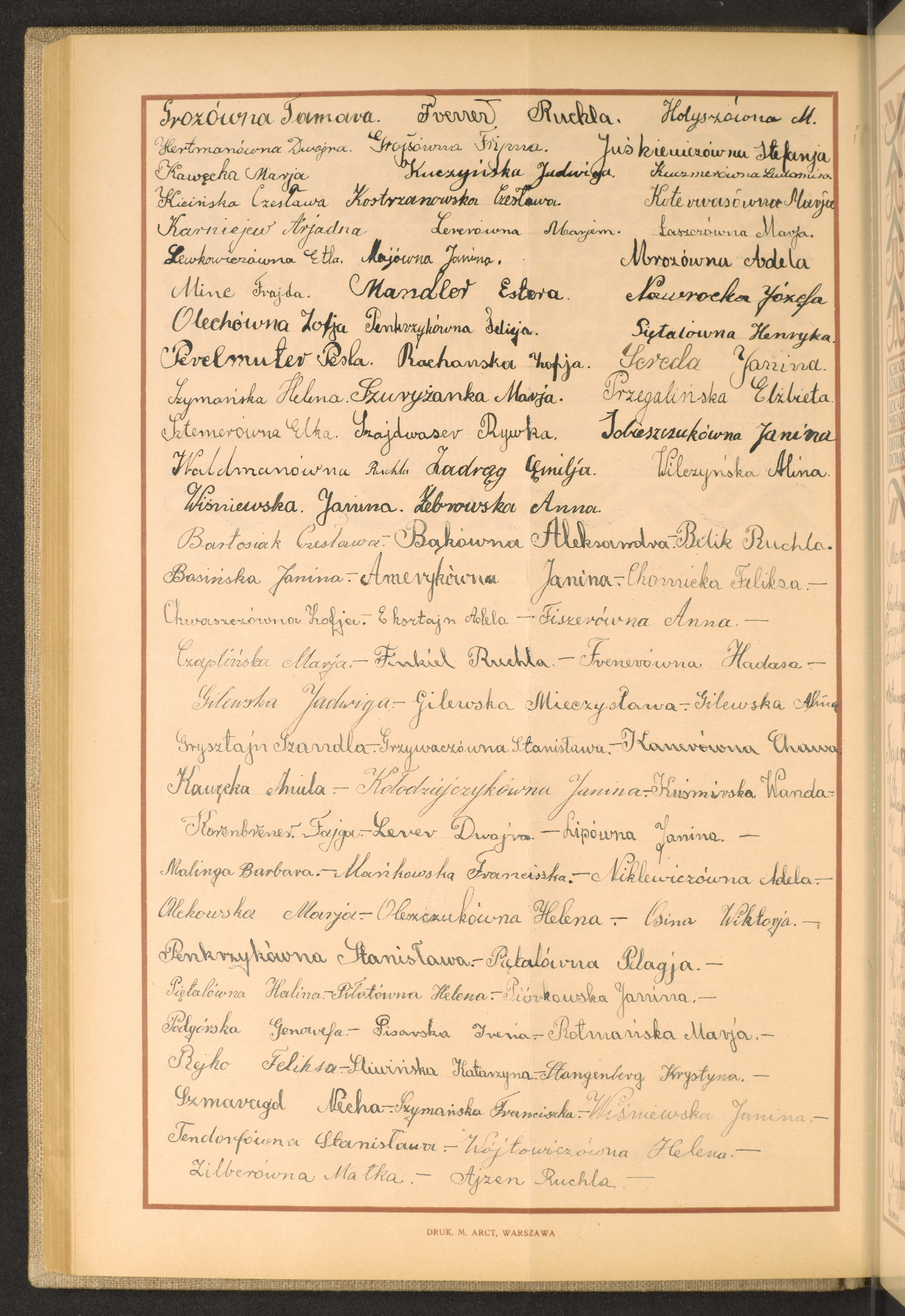 Podpis Ruchla Ajzen na stronie nr 152 w tomie nr 45