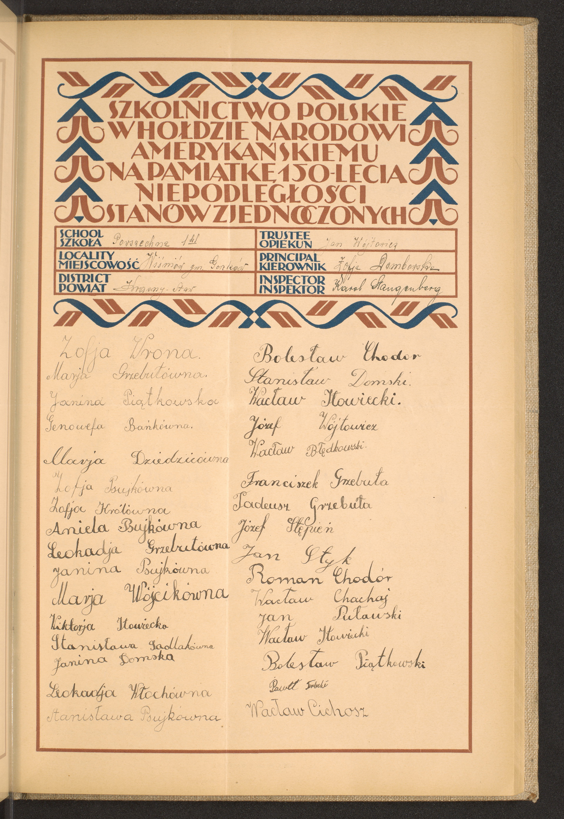 Podpis Jan Wójtowicz na stronie nr 177 w tomie nr 45