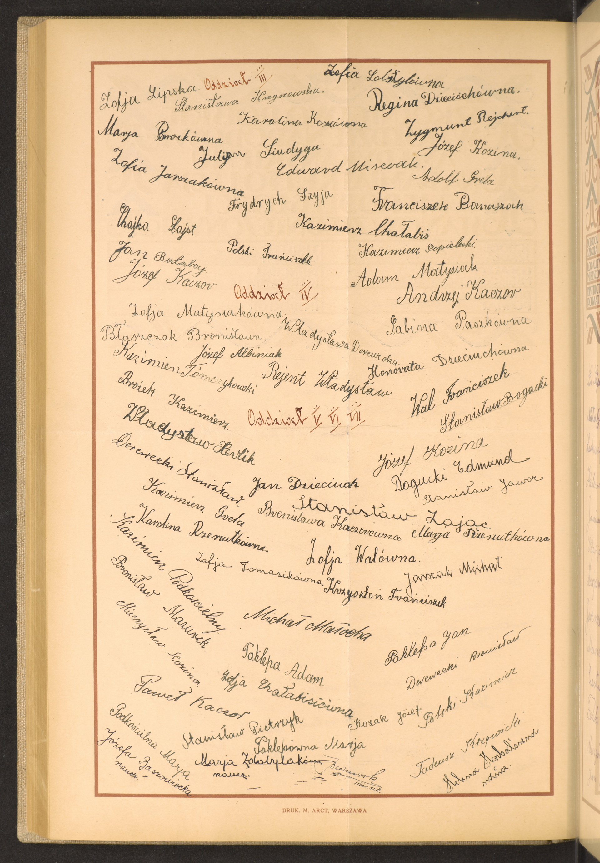 Podpis Zofia Lipska na stronie nr 244 w tomie nr 45