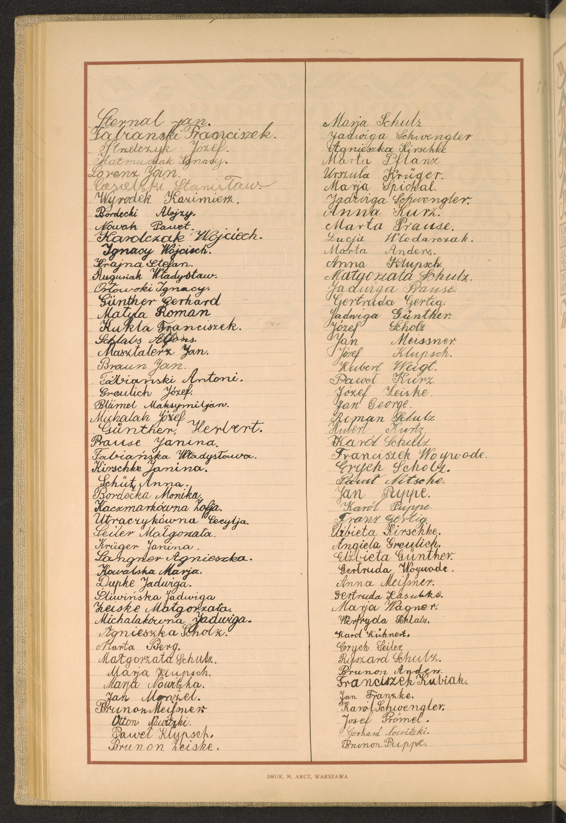 Podpis Jan Sternal na stronie nr 204 w tomie nr 46