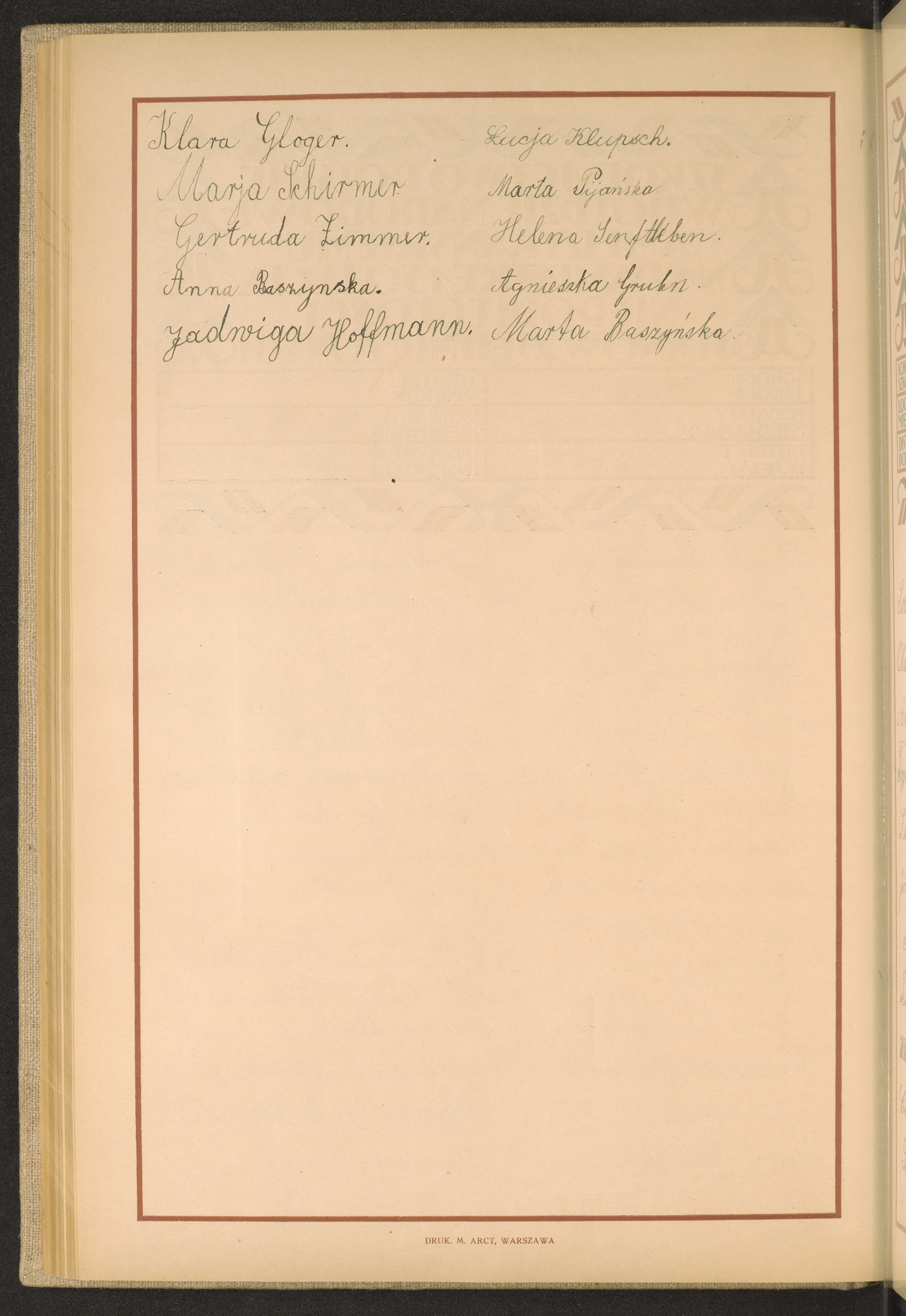 Podpis Marta Baszyńska na stronie nr 214 w tomie nr 46