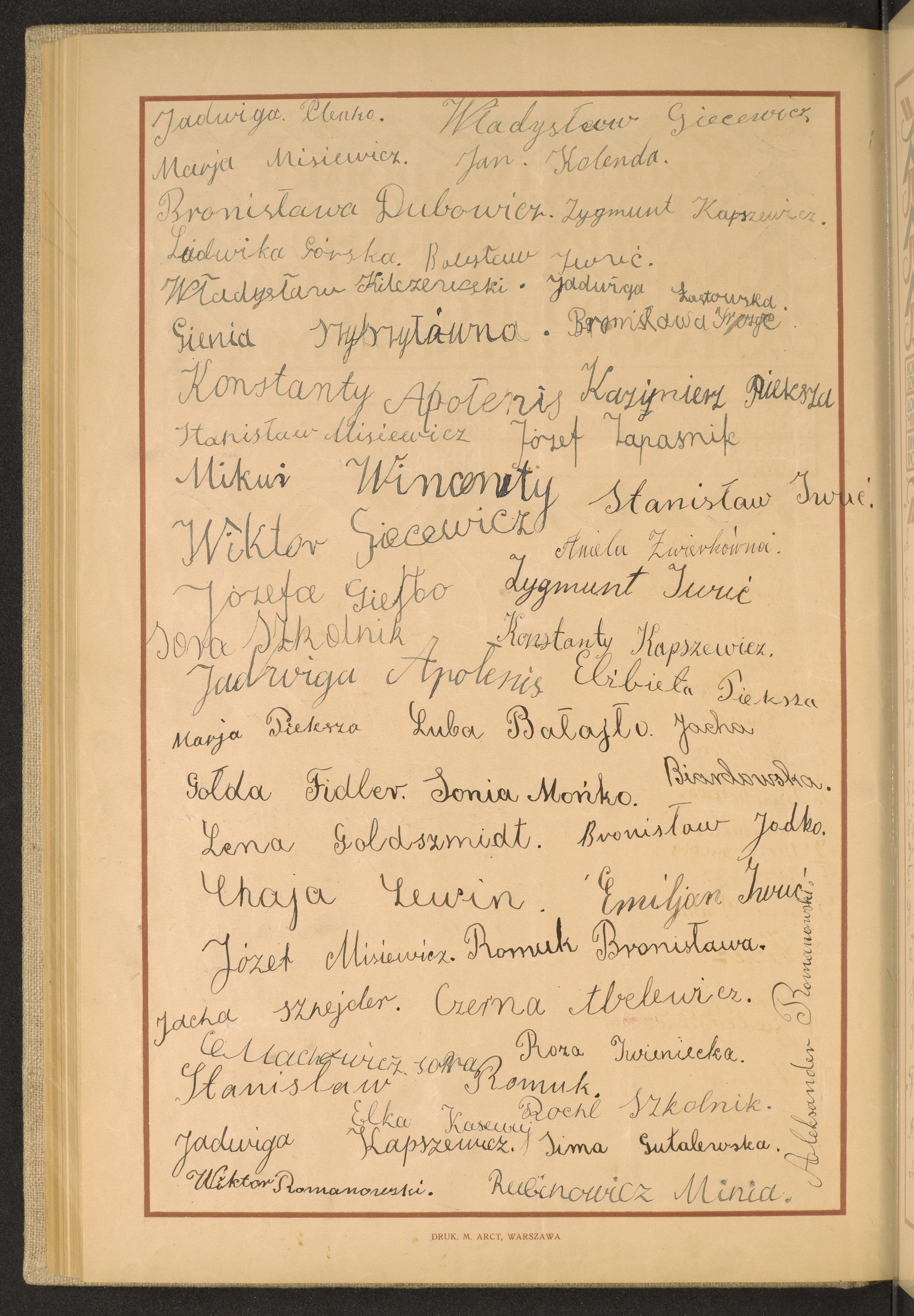 Podpis Jadwiga Plenko na stronie nr 234 w tomie nr 46