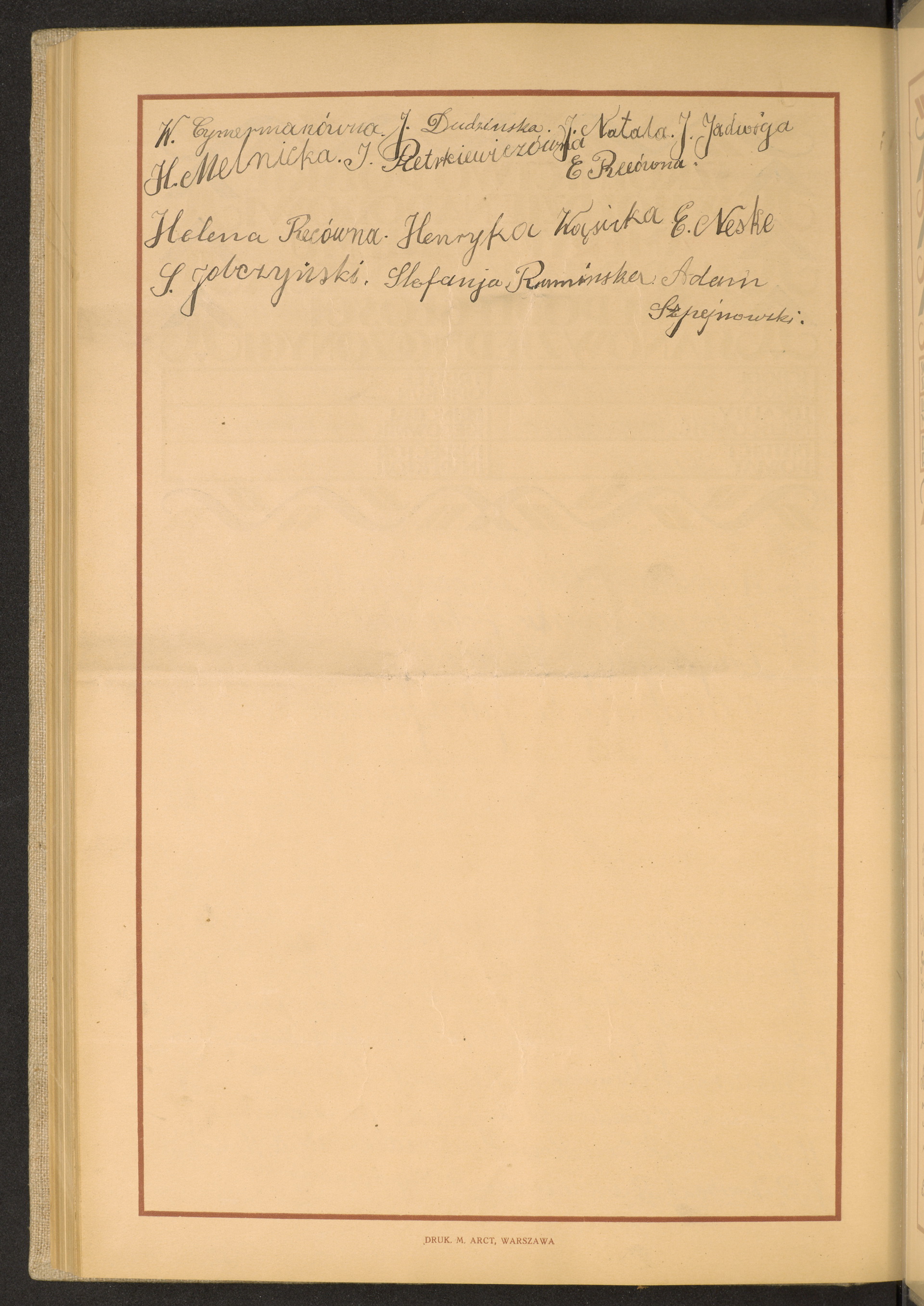 Podpis W. Cymerman na stronie nr 298 w tomie nr 46