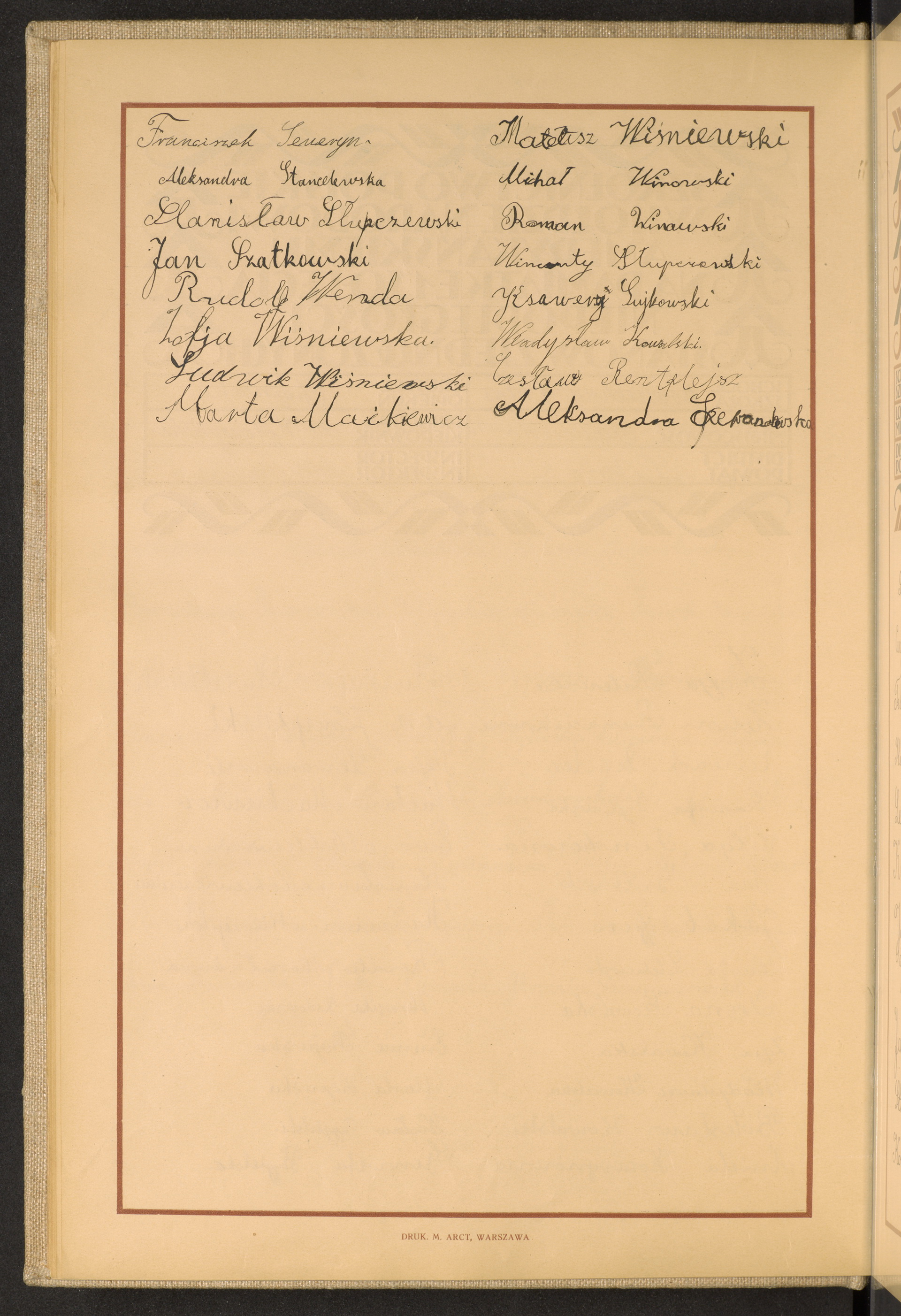 Podpis Franciszek Seweryn na stronie nr 22 w tomie nr 47