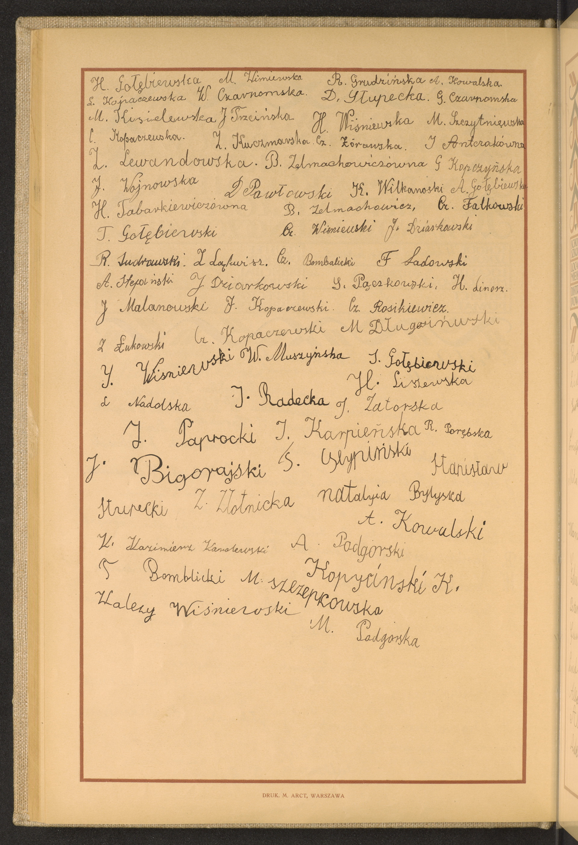 Podpis M. Podgórska na stronie nr 66 w tomie nr 47