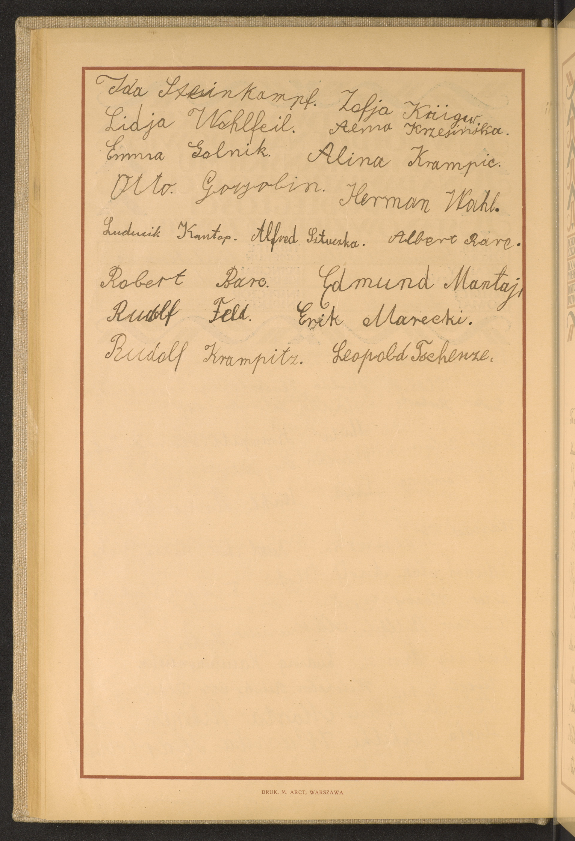 Podpis Leopold Tschense na stronie nr 68 w tomie nr 47