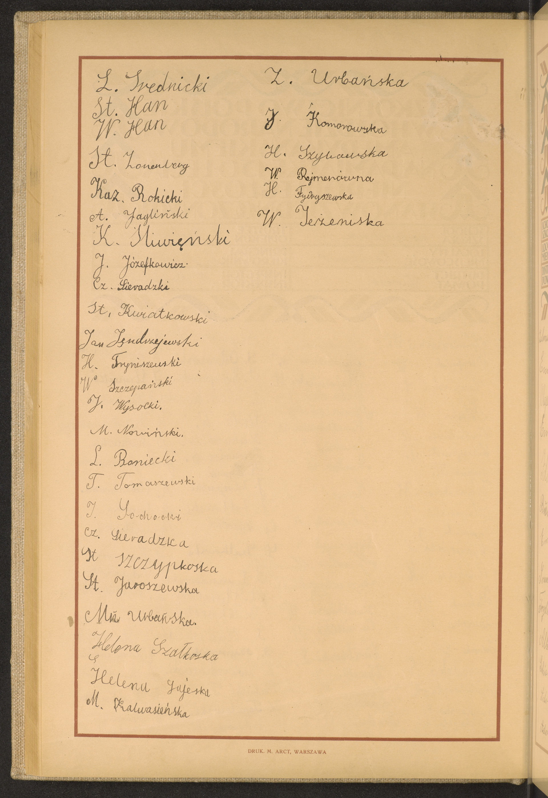 Podpis St. Kwiatkowski na stronie nr 98 w tomie nr 47