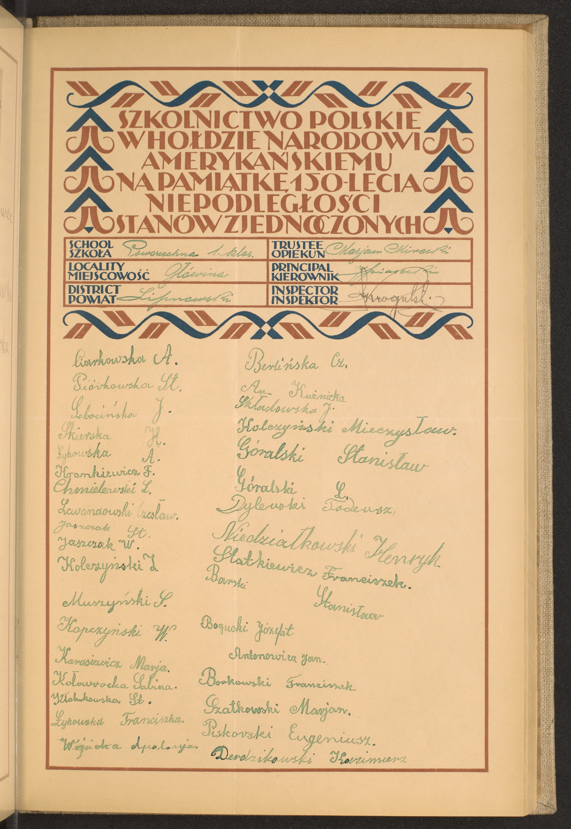 Podpis Marian Mirecki na stronie nr 115 w tomie nr 47