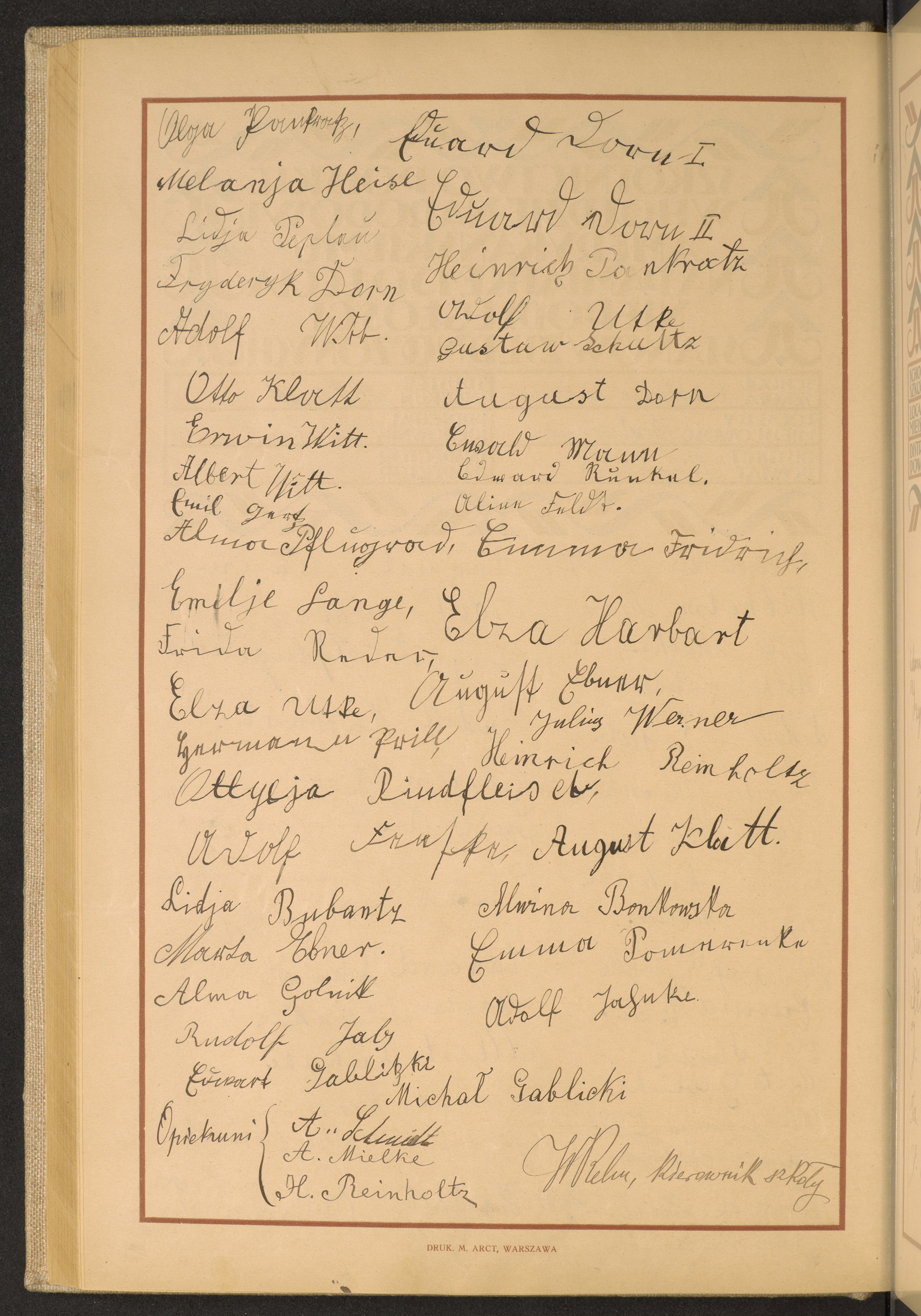 Podpis W. Kelm na stronie nr 160 w tomie nr 47