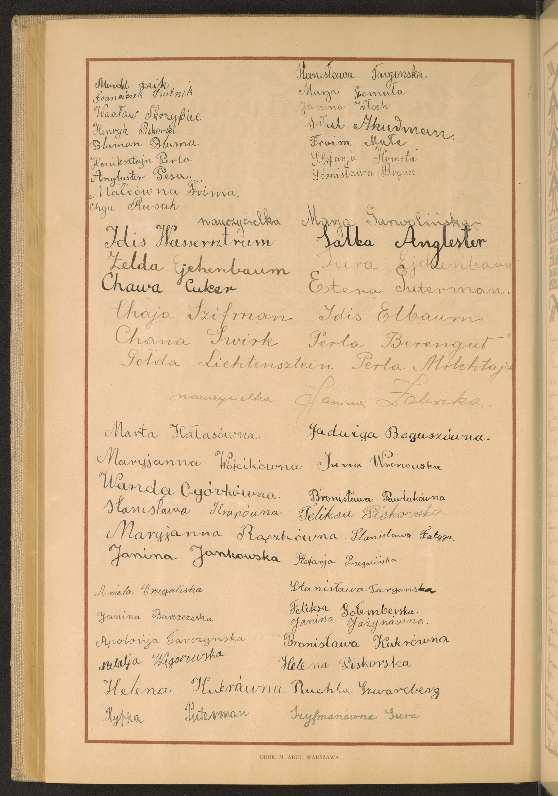 Podpis Sura Szyfman na stronie nr 252 w tomie nr 47