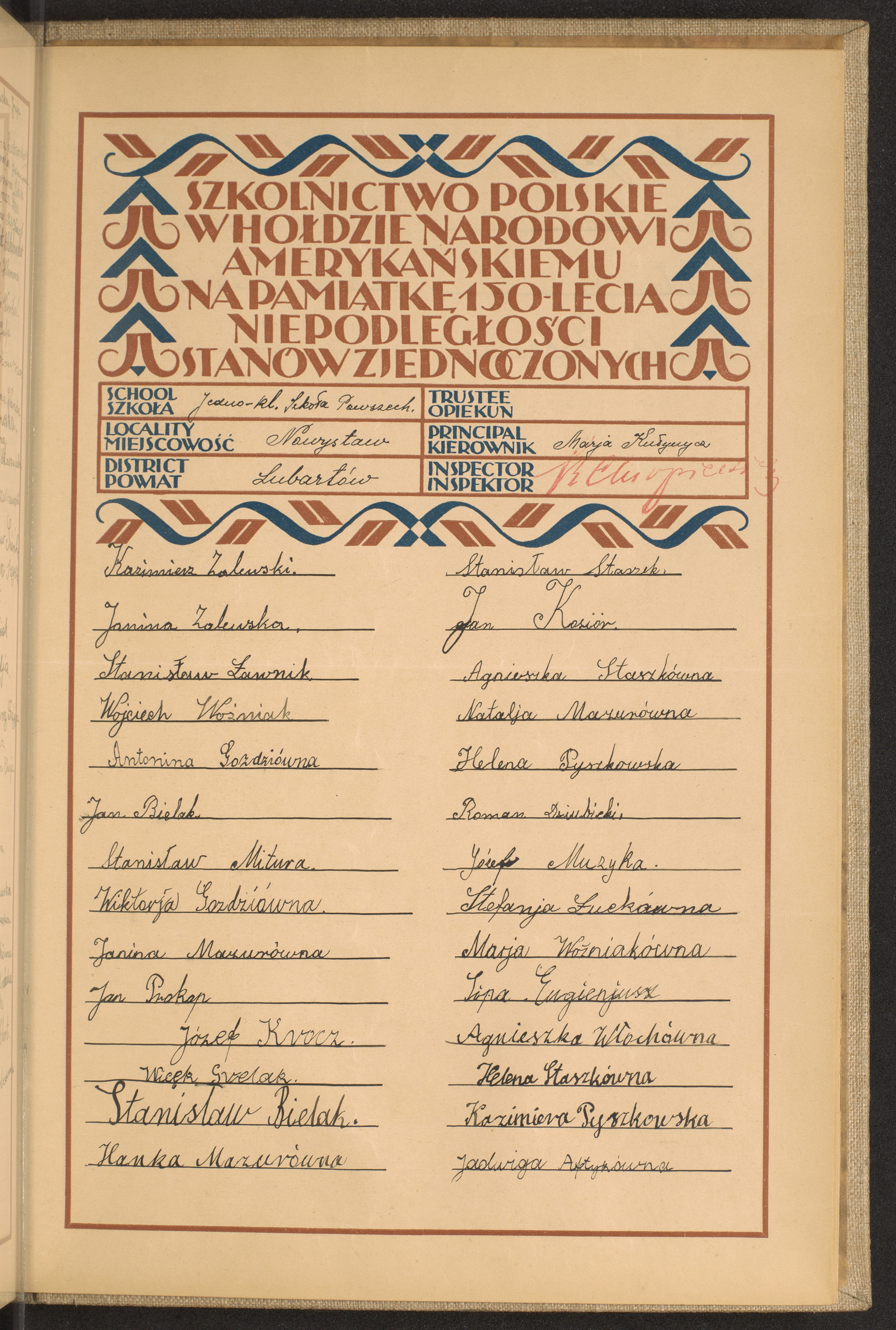 Podpis Jadwiga Aftyka na stronie nr 257 w tomie nr 47