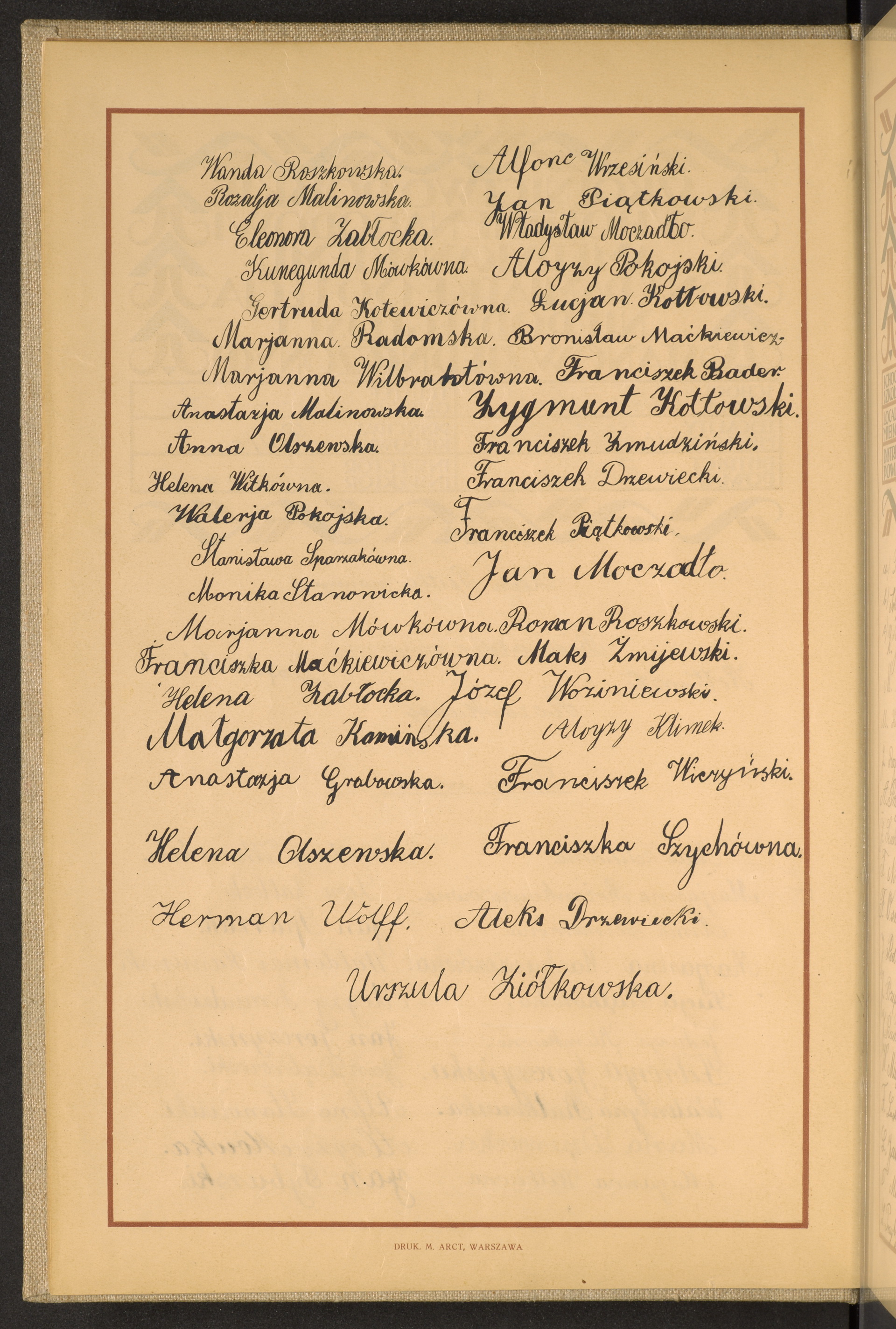 Podpis Wanda Roszkowska na stronie nr 8 w tomie nr 48