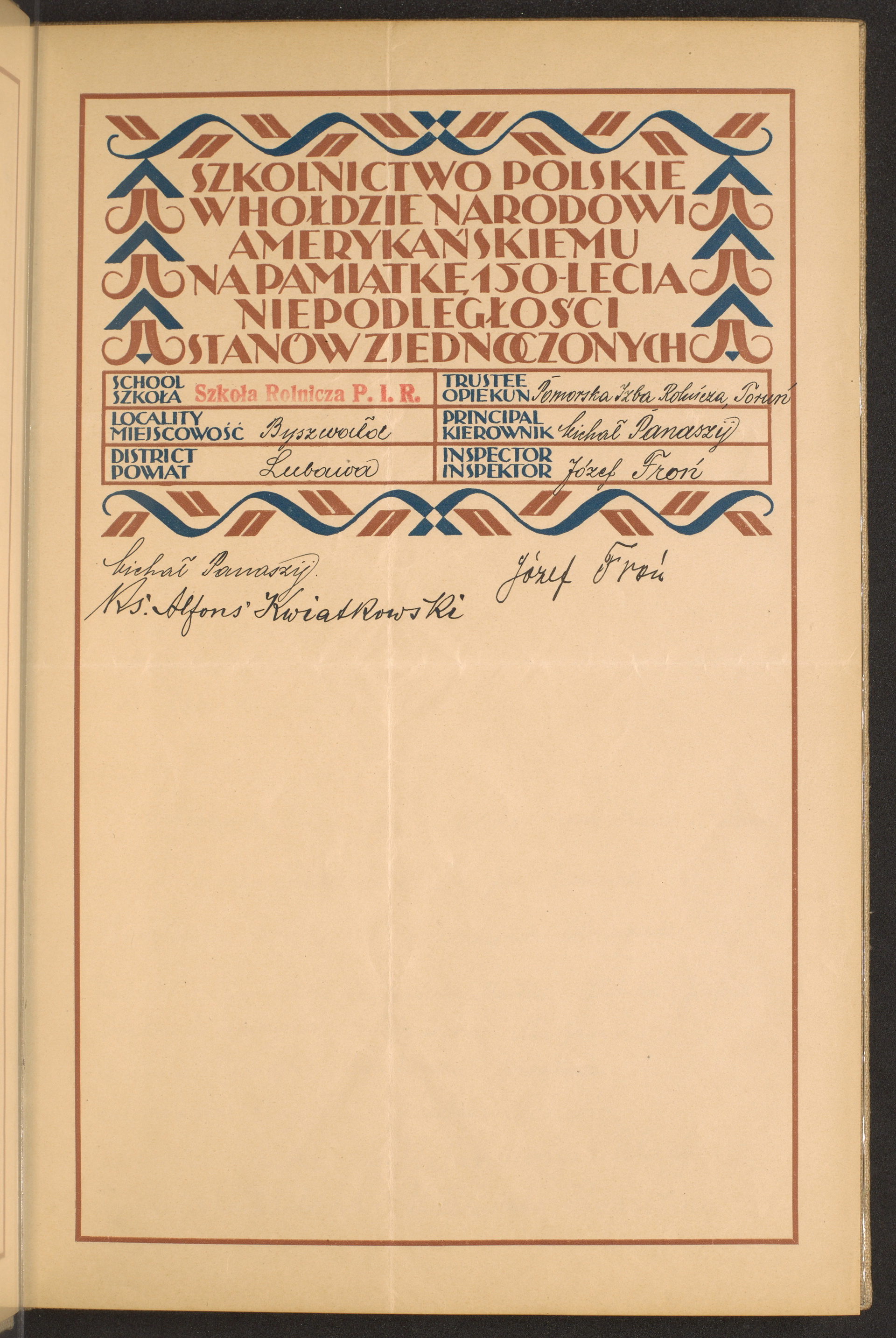 Podpis Michał Panaszij na stronie nr 15 w tomie nr 48