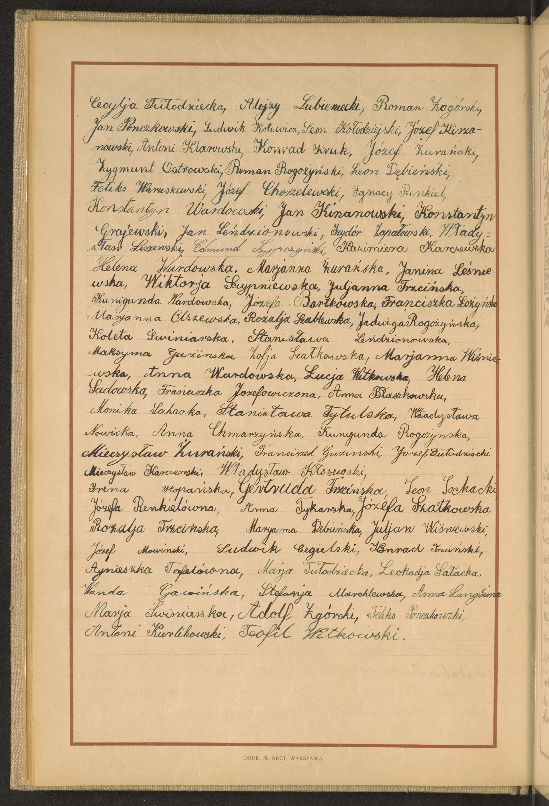 Podpis Cecylia Tułodziecka na stronie nr 66 w tomie nr 48