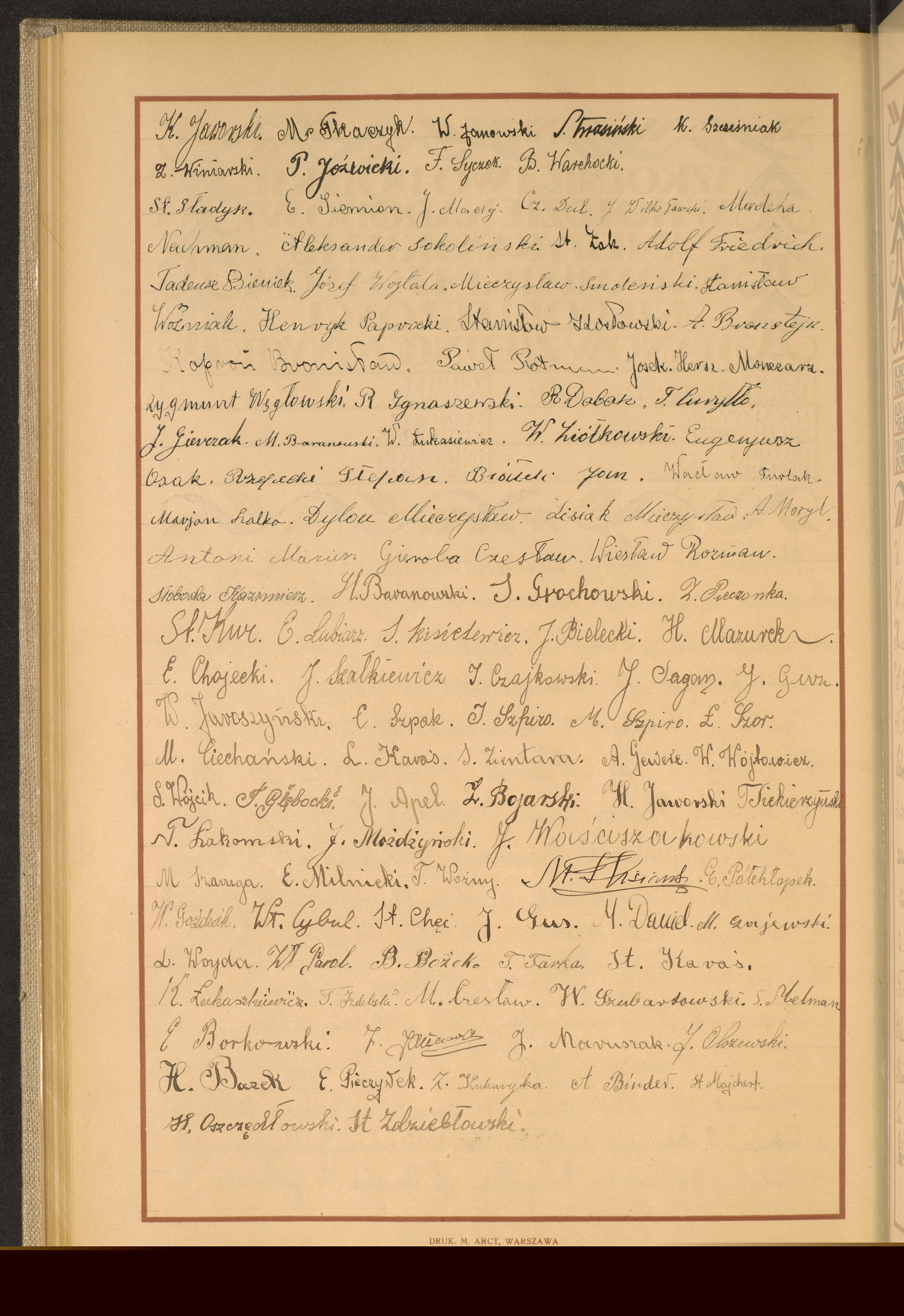 Podpis K. Jaworski na stronie nr 174 w tomie nr 48