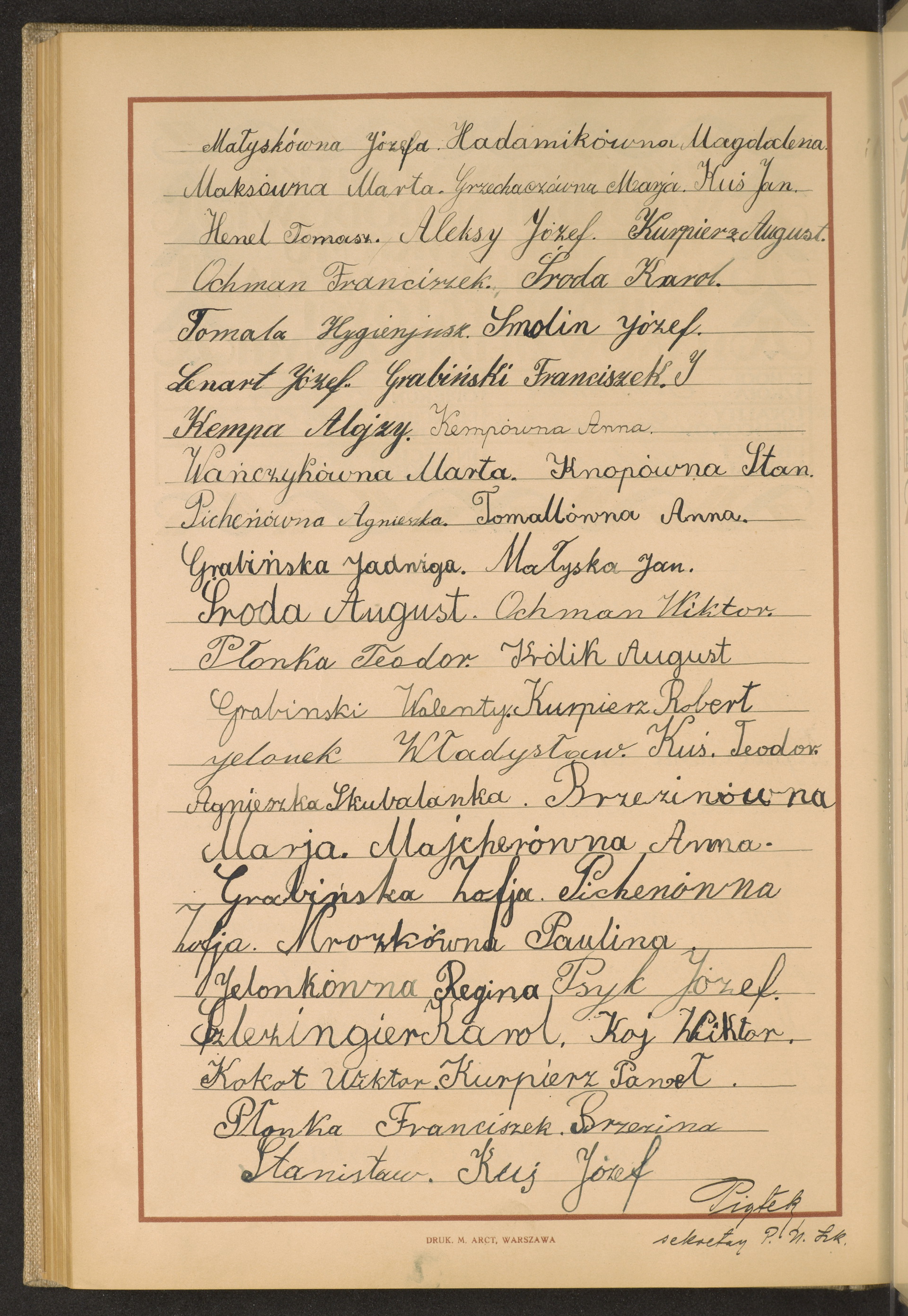 Podpis Marta Wańczyk na stronie nr 272 w tomie nr 48