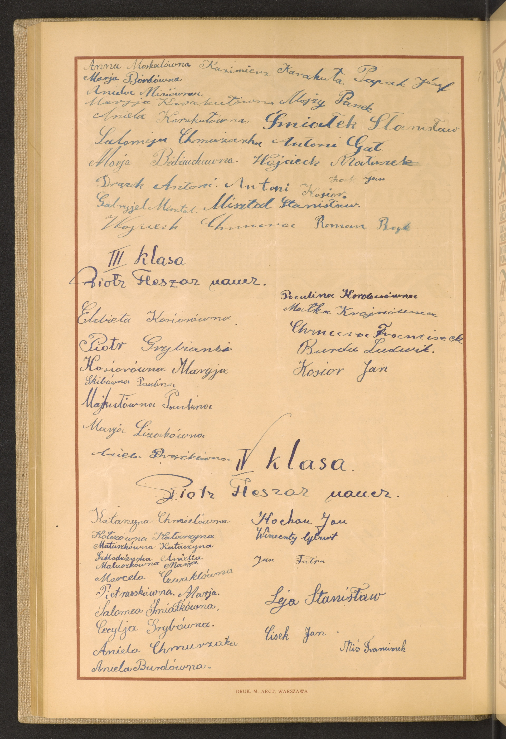 Podpis Franciszek Miś na stronie nr 132 w tomie nr 49